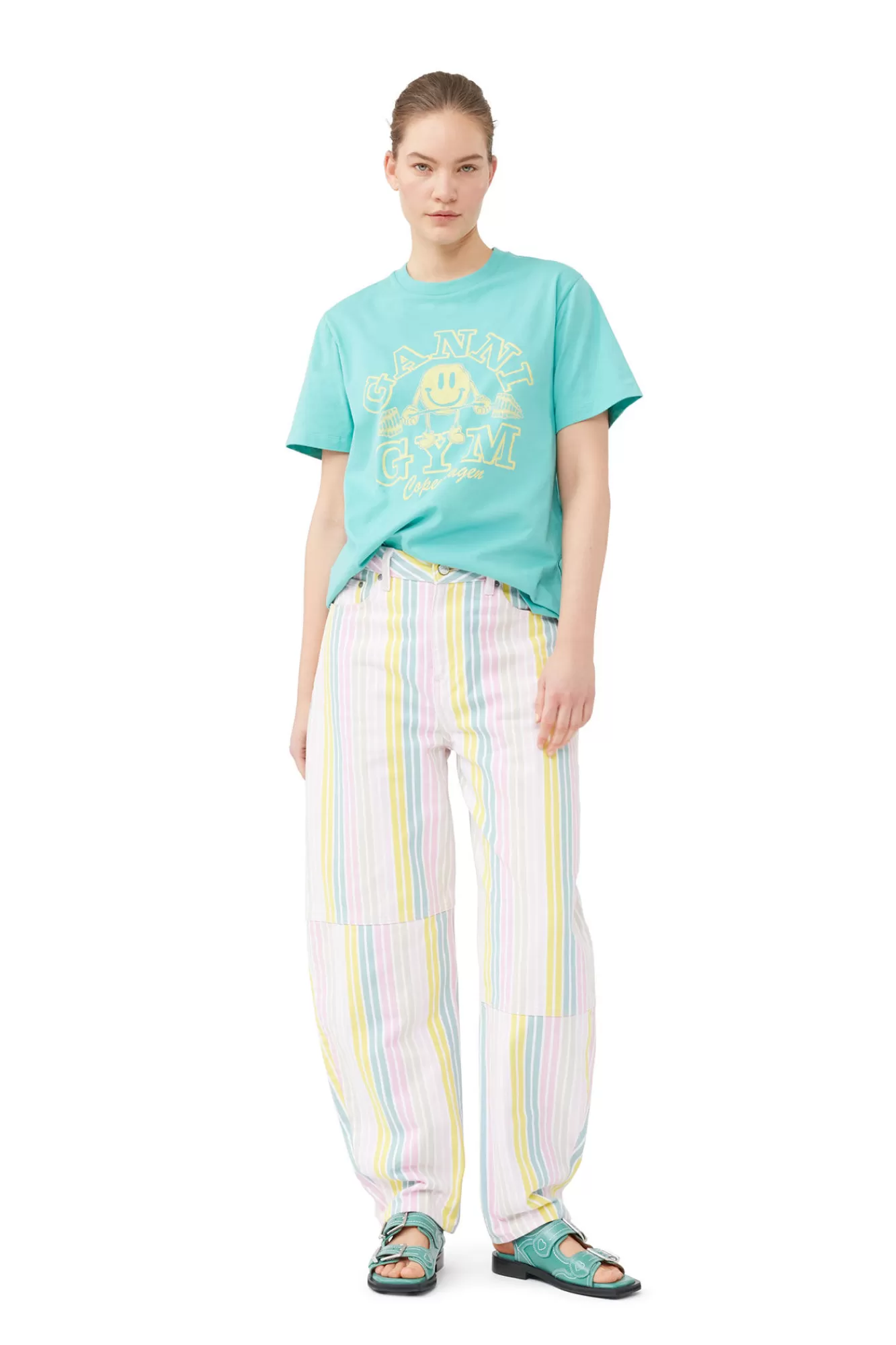 Basic Jersey Gym Relaxed T-Shirt>GANNI Fashion