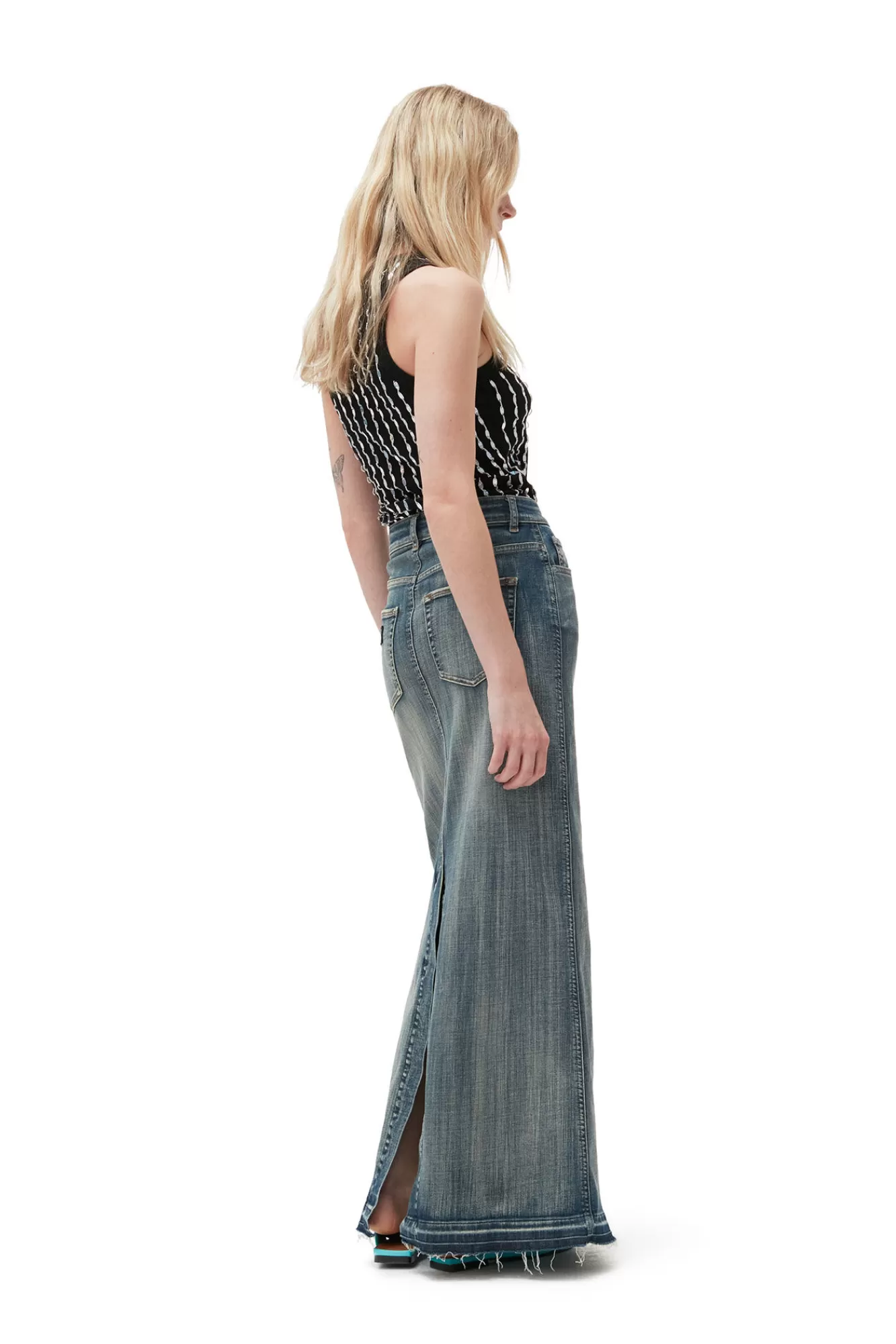 Beaded Rib Jersey Top>GANNI Clearance