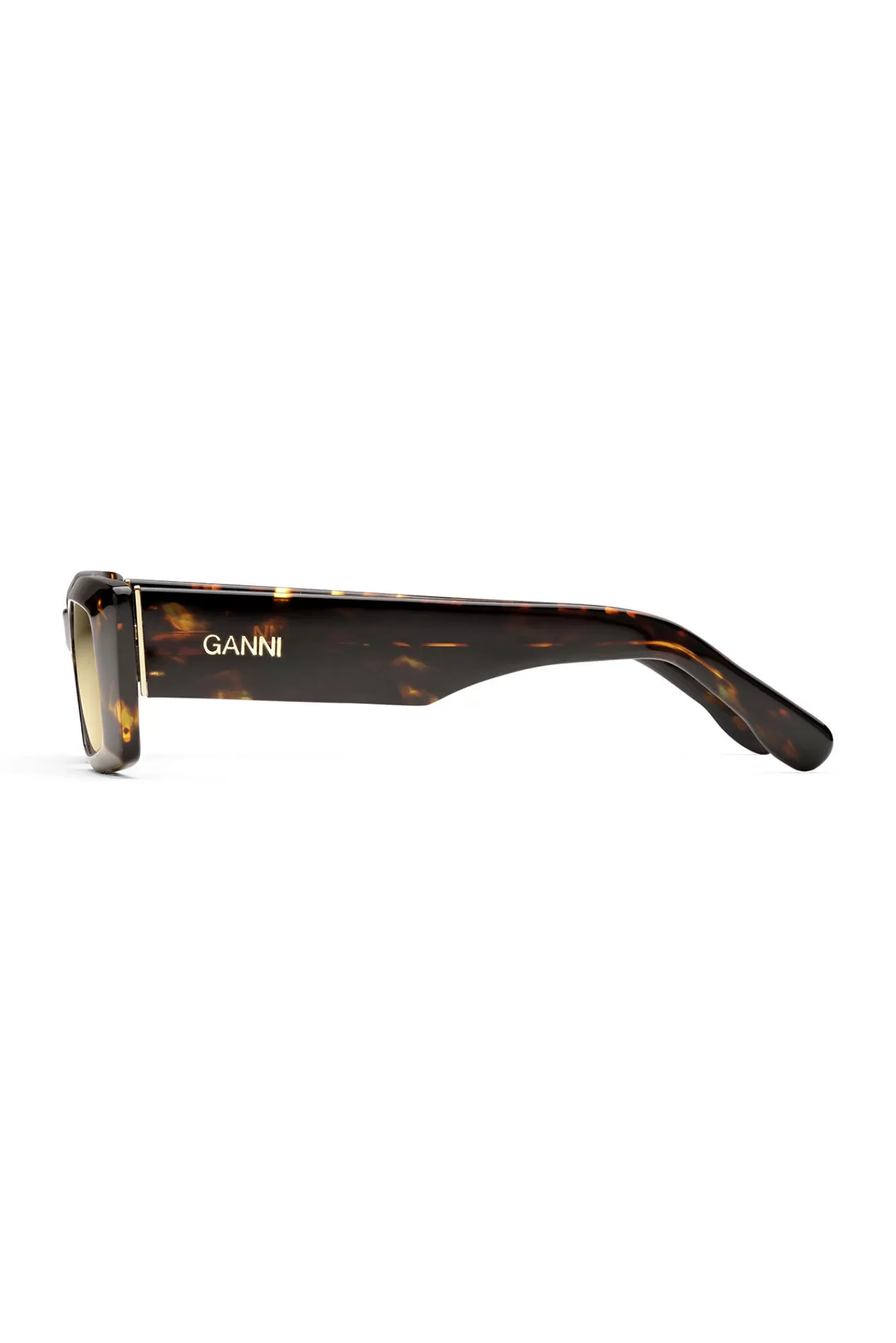 Brown Rectangular Sunglasses>GANNI Sale