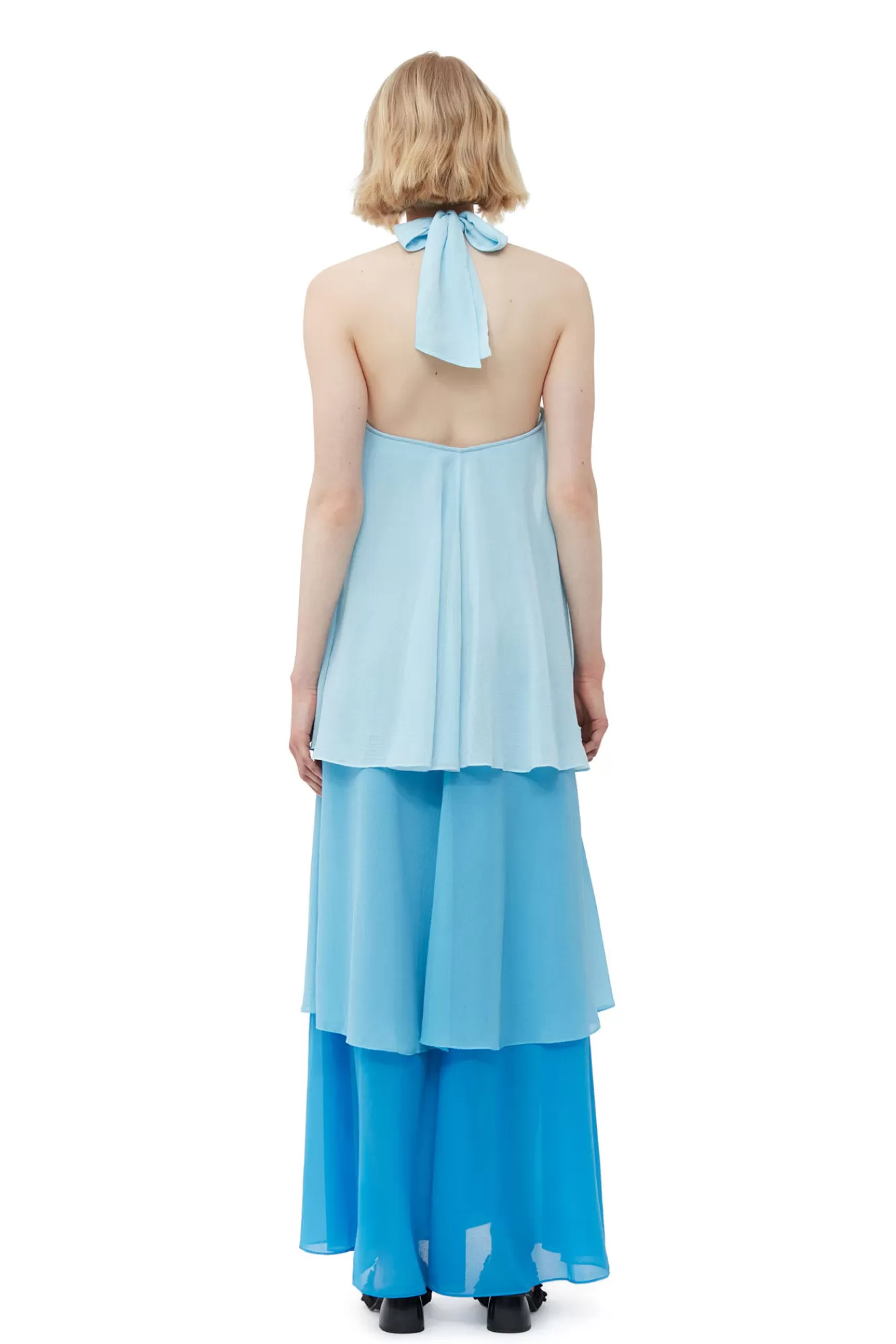 Chiffon Layer Maxi Dress>GANNI New