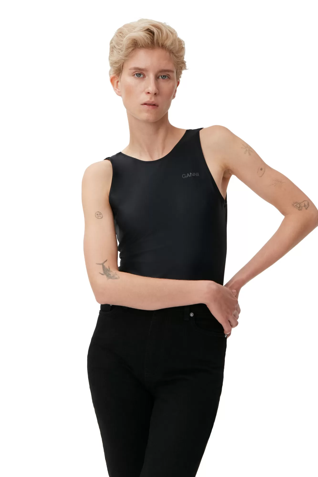 Comfort Stretch Cutye Cropped>GANNI Hot