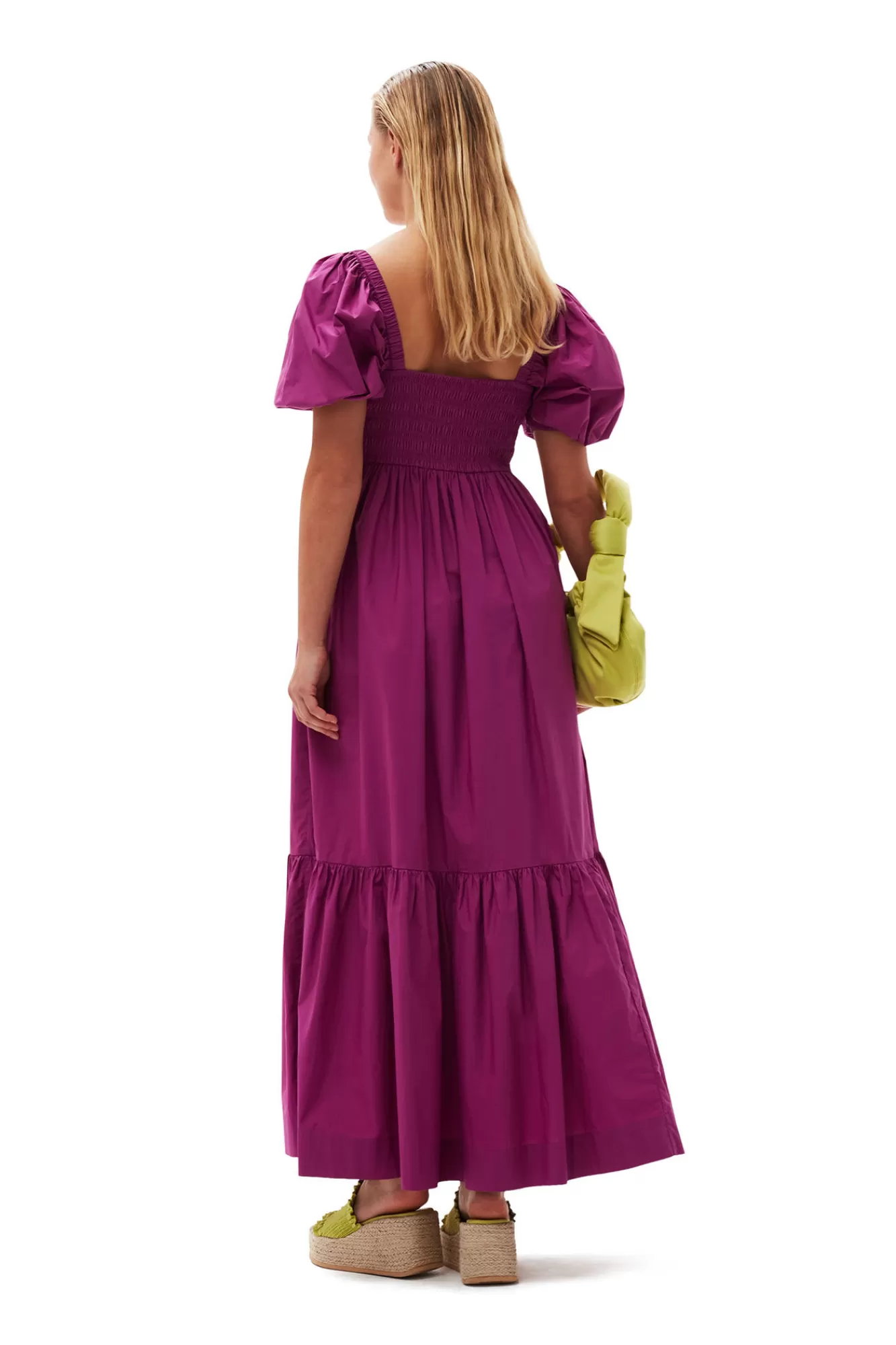Cotton Poplin Smock Maxi Dress>GANNI Online