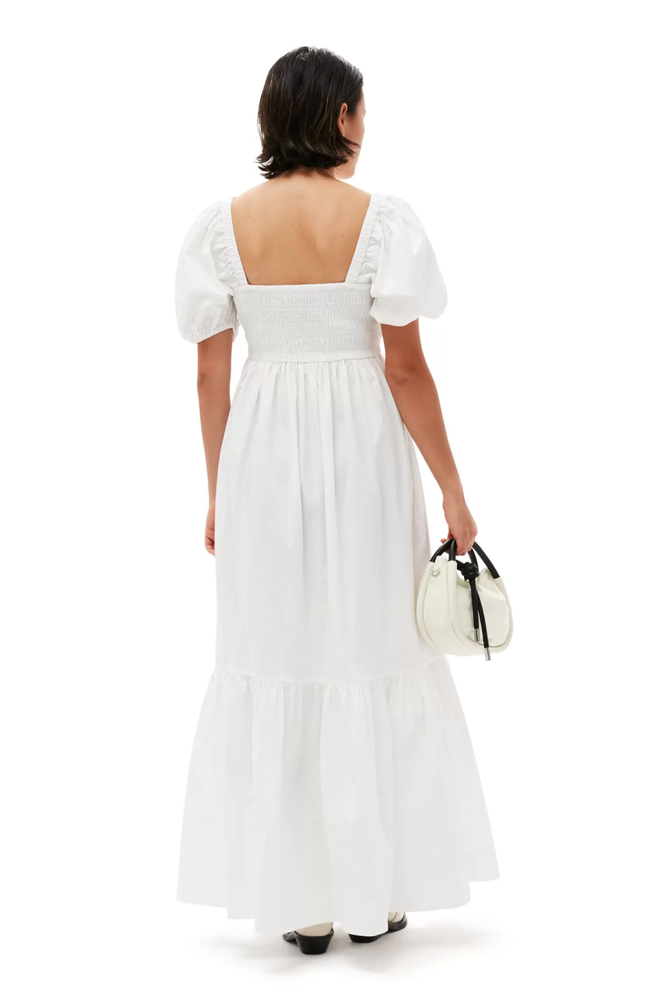Cotton Poplin Smock Maxi Dress>GANNI Outlet