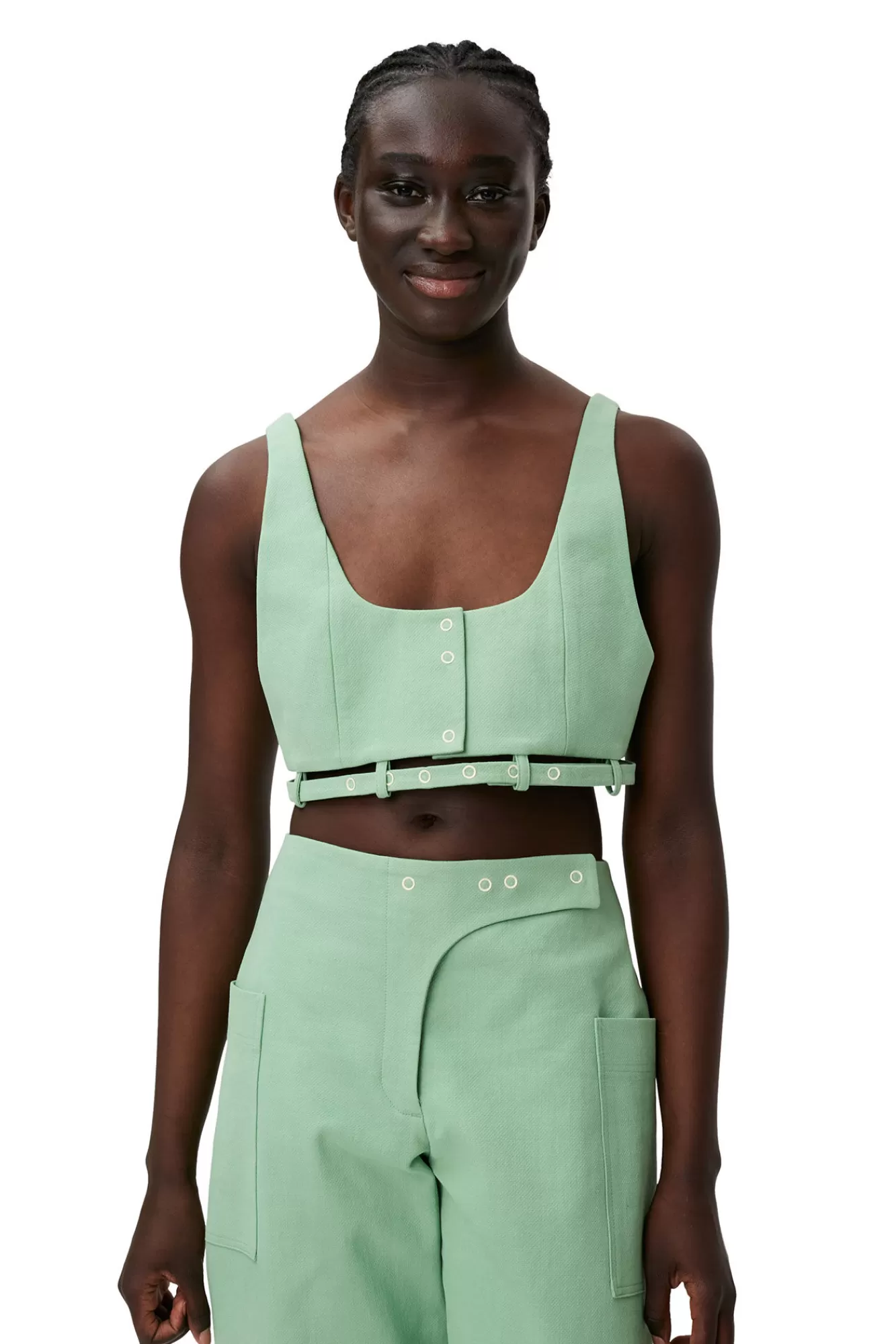 Cotton Suiting Top>GANNI New