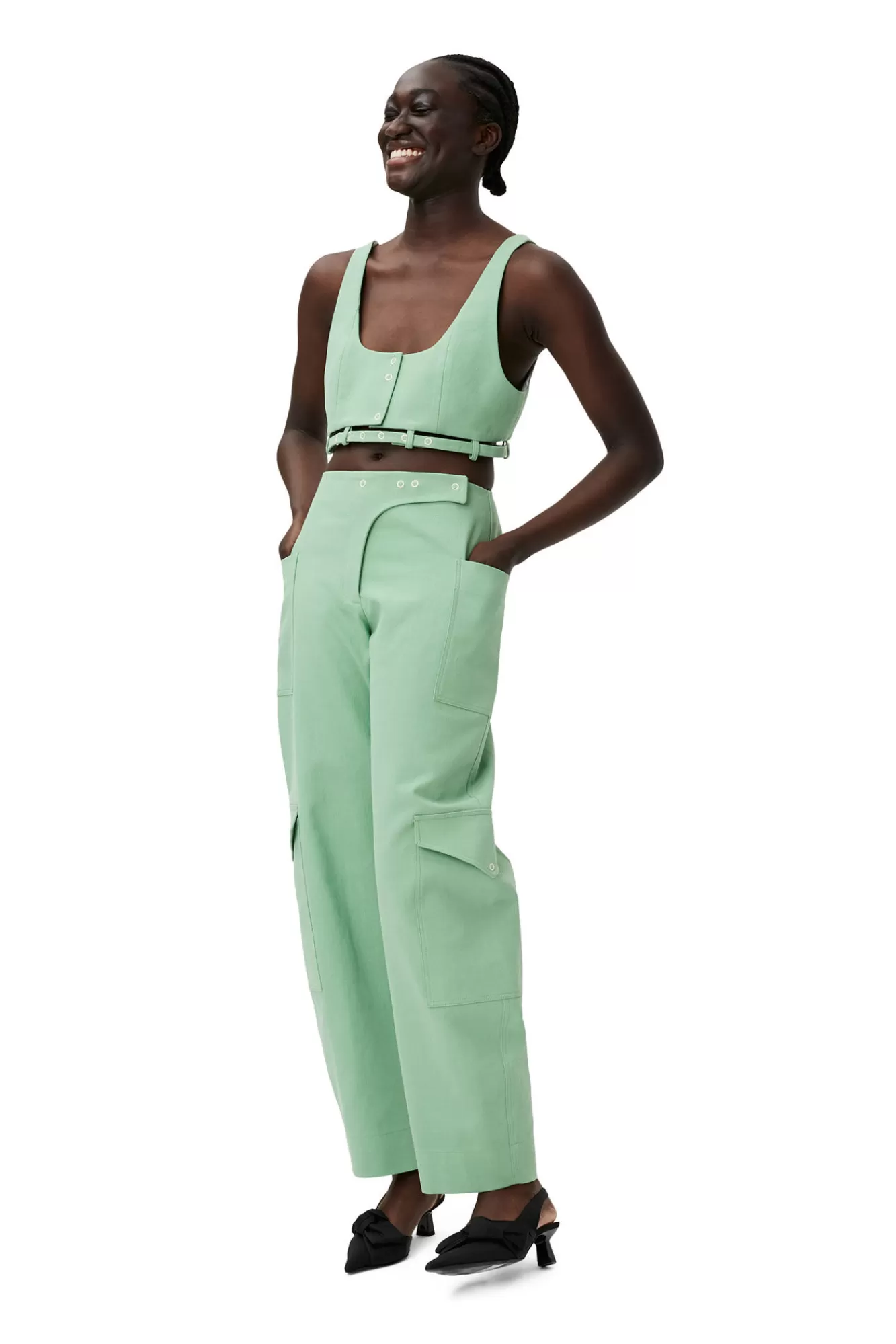 Cotton Suiting Top>GANNI New