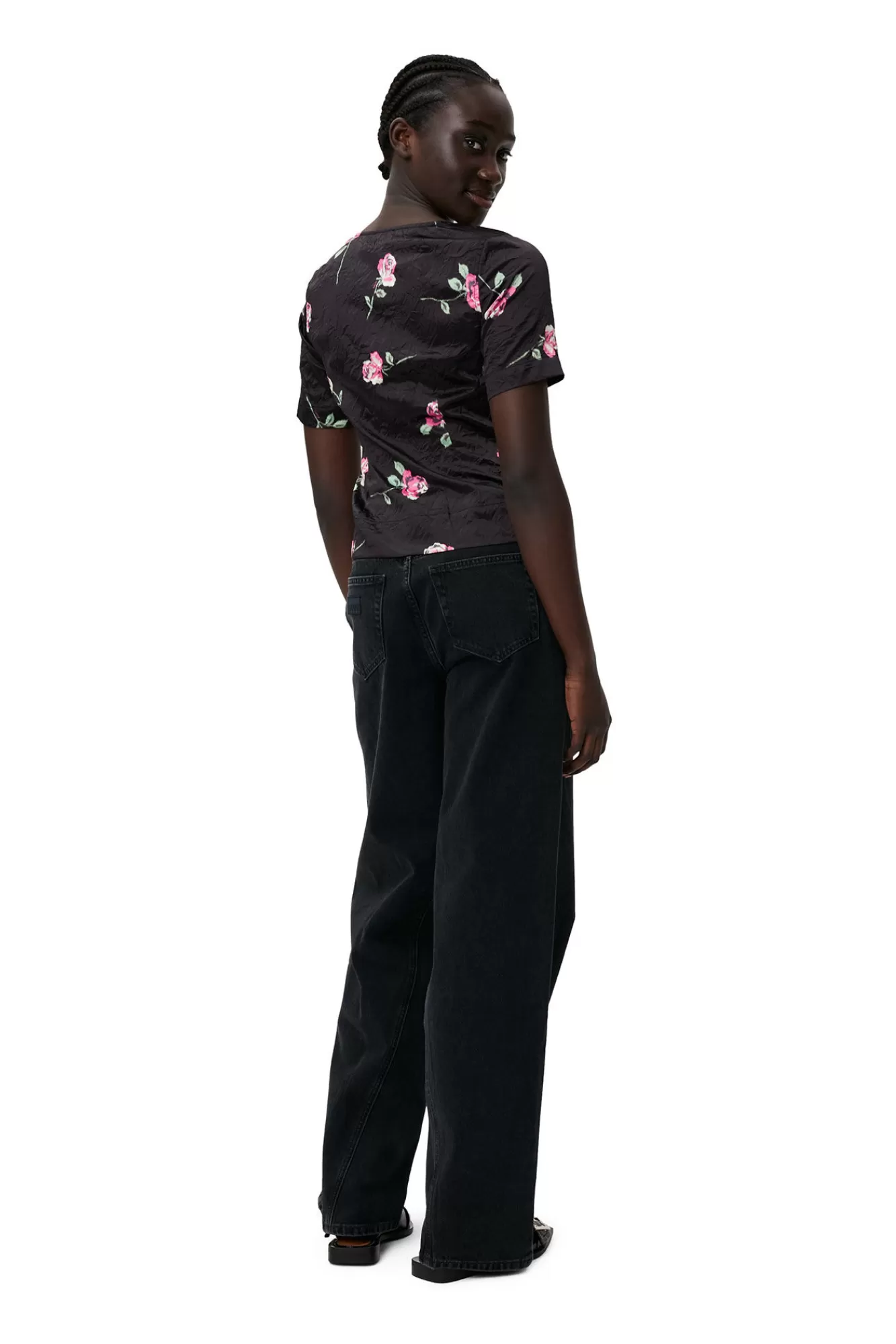 Crinkled Satin Blouse>GANNI Clearance