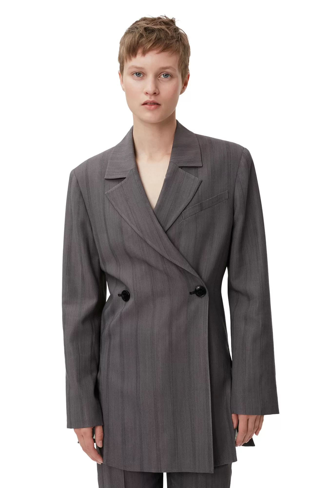 Drapey Stripe Blazer>GANNI Hot