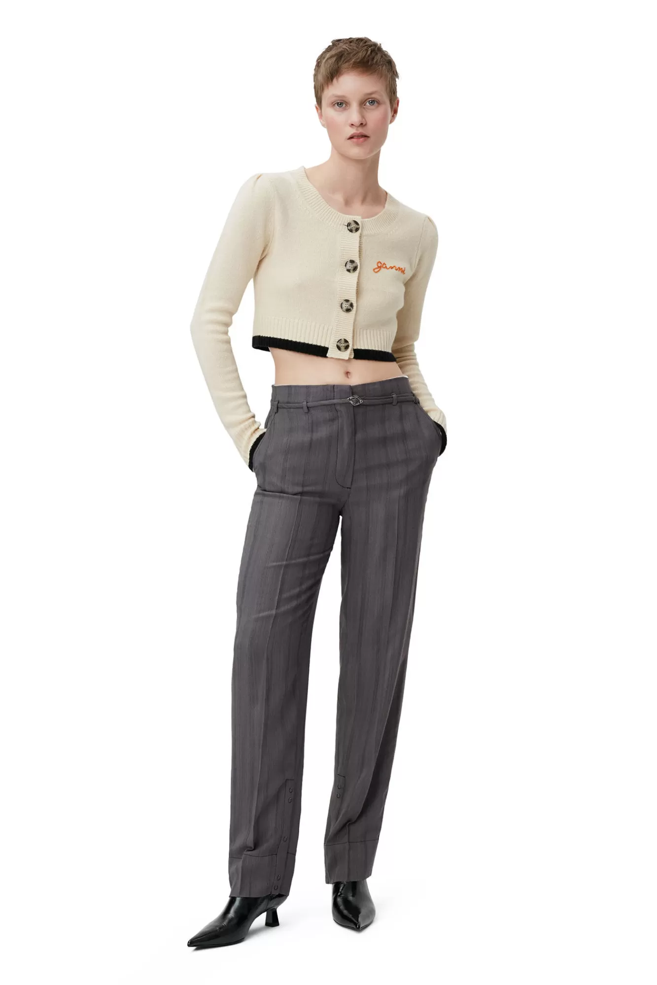 Drapey Stripe Pants>GANNI Hot