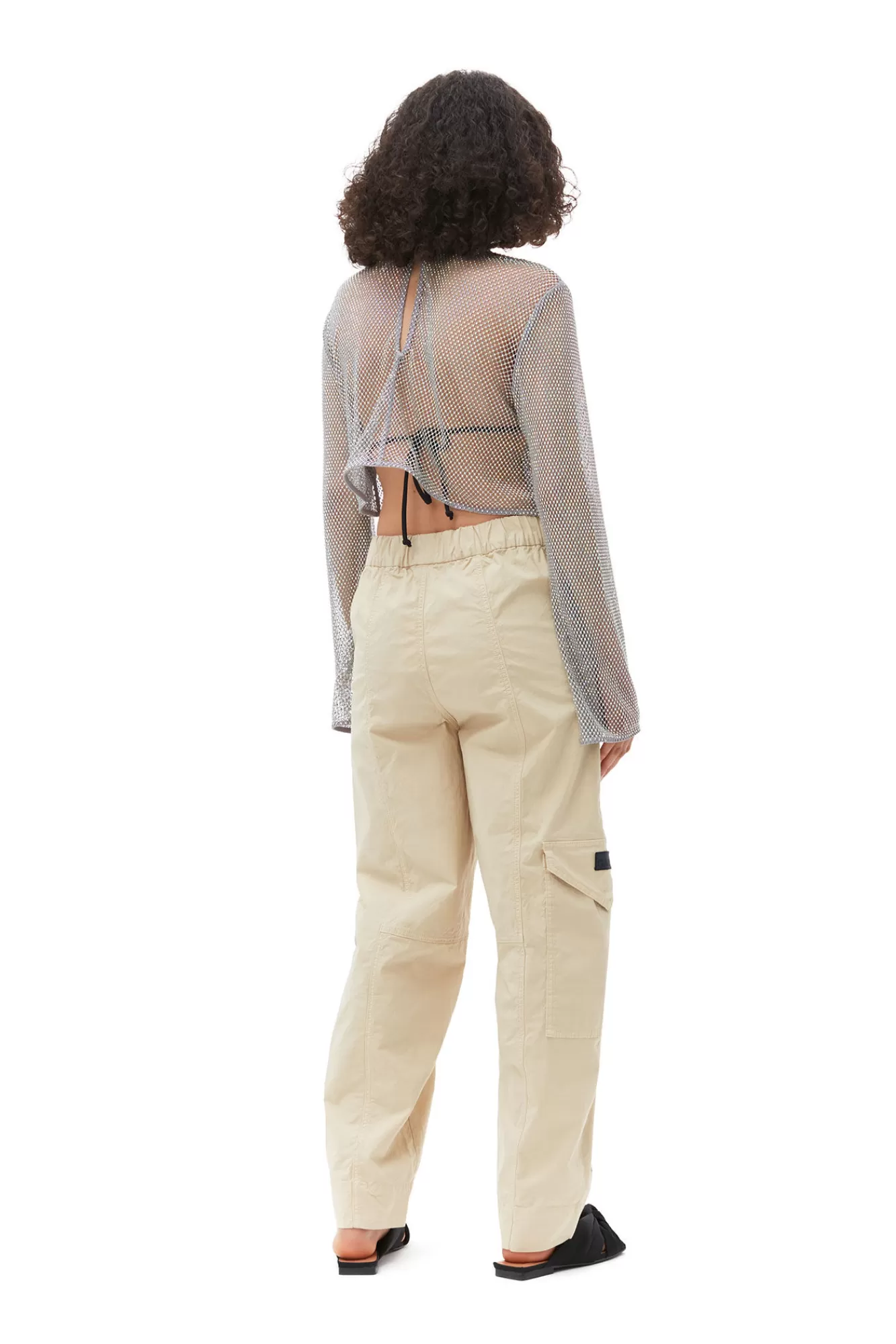 Embellished Mesh Blouse>GANNI Sale