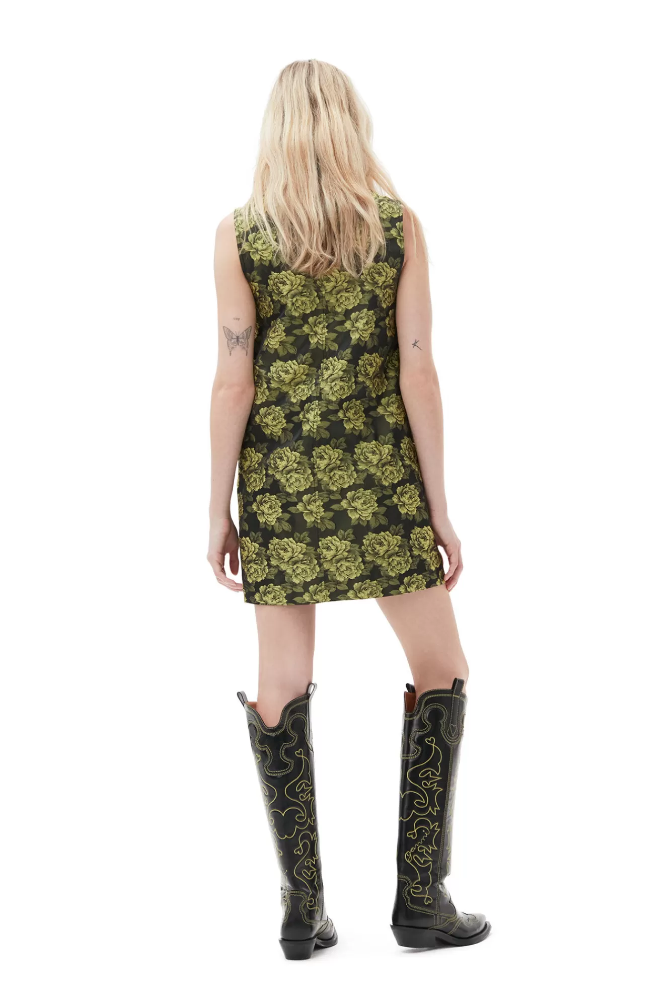 Flower Jacquard Suiting Mini Dress>GANNI Hot