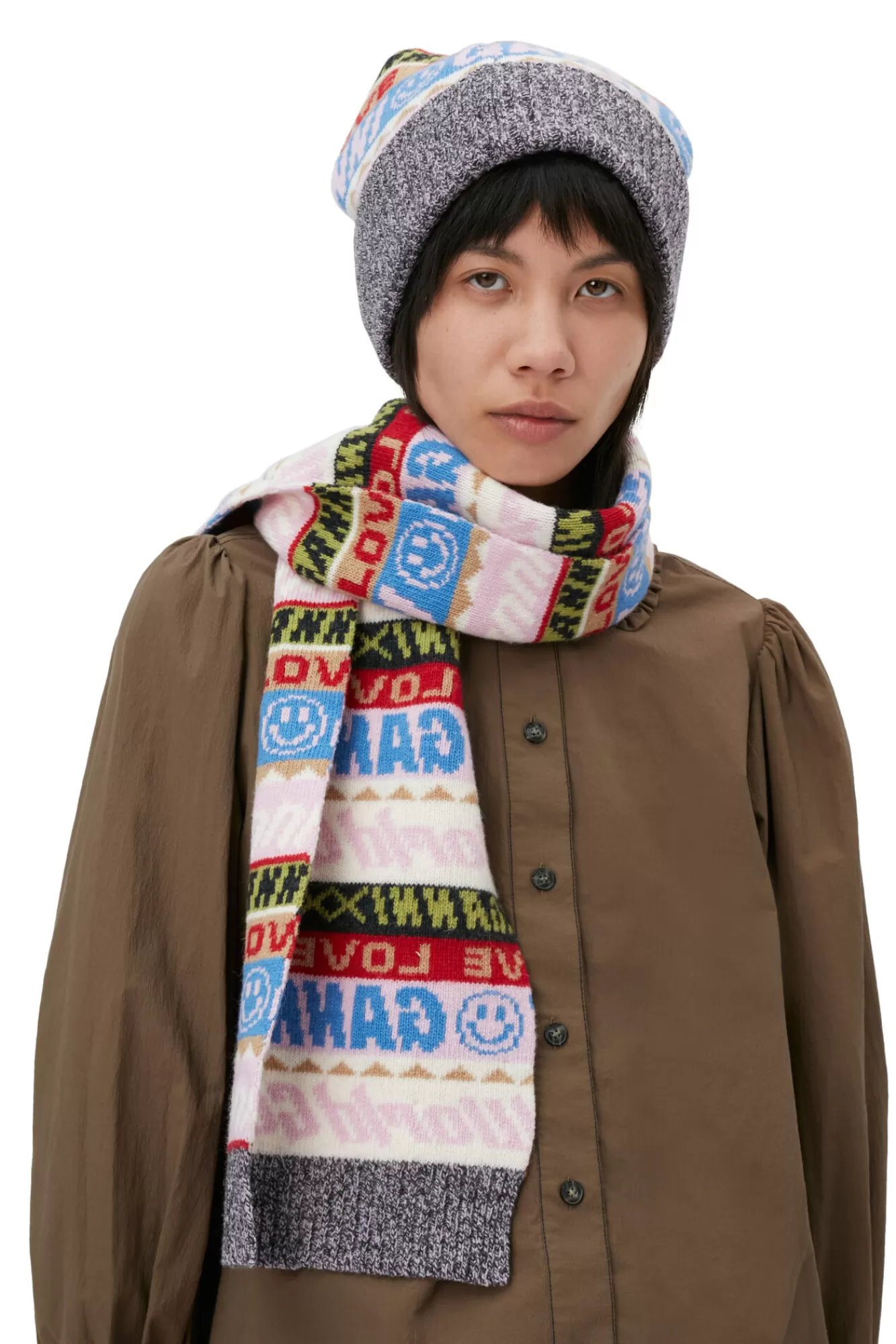 Graphic Wool Beanie>GANNI Cheap