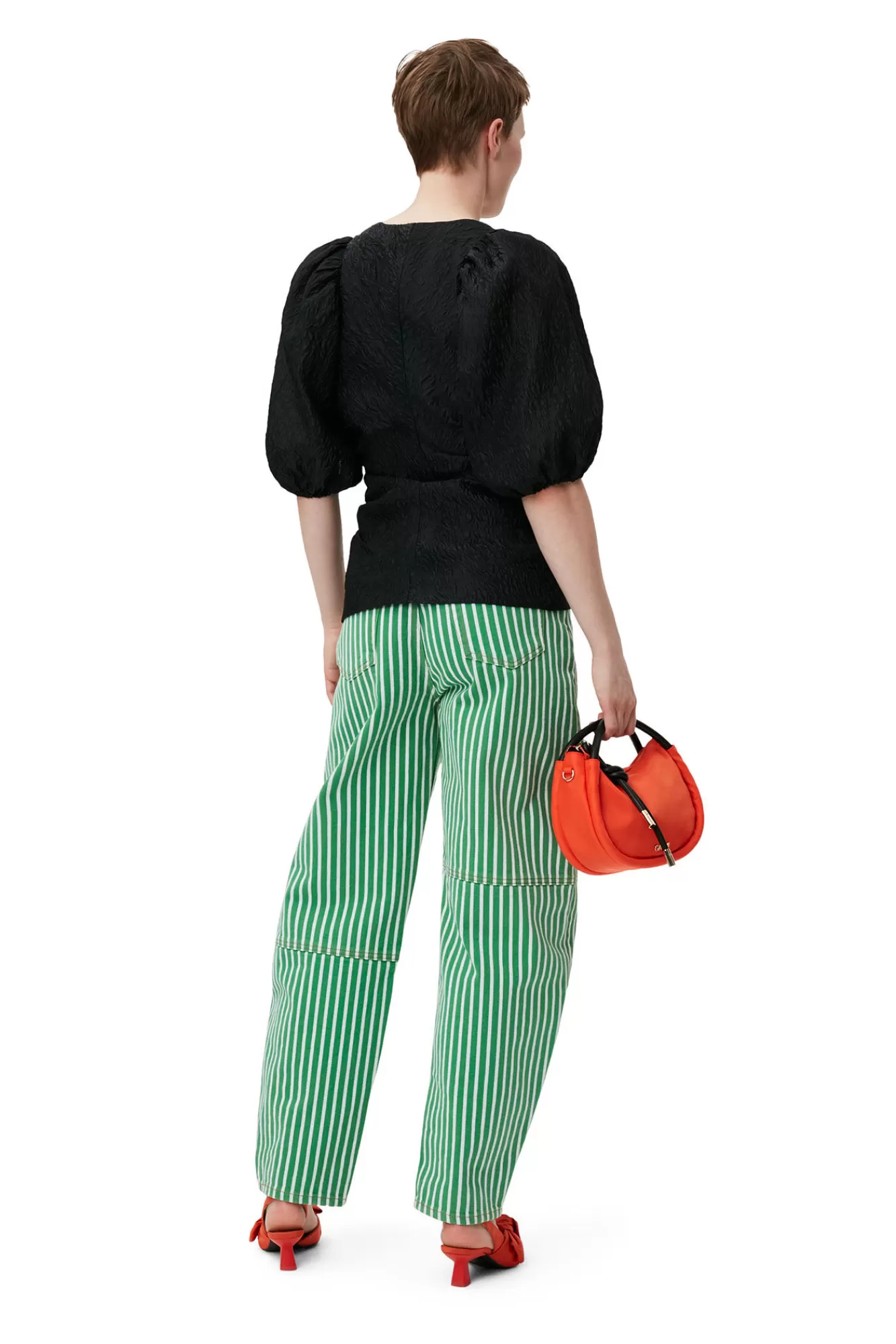Jacquard V-Neck Blouse>GANNI Sale