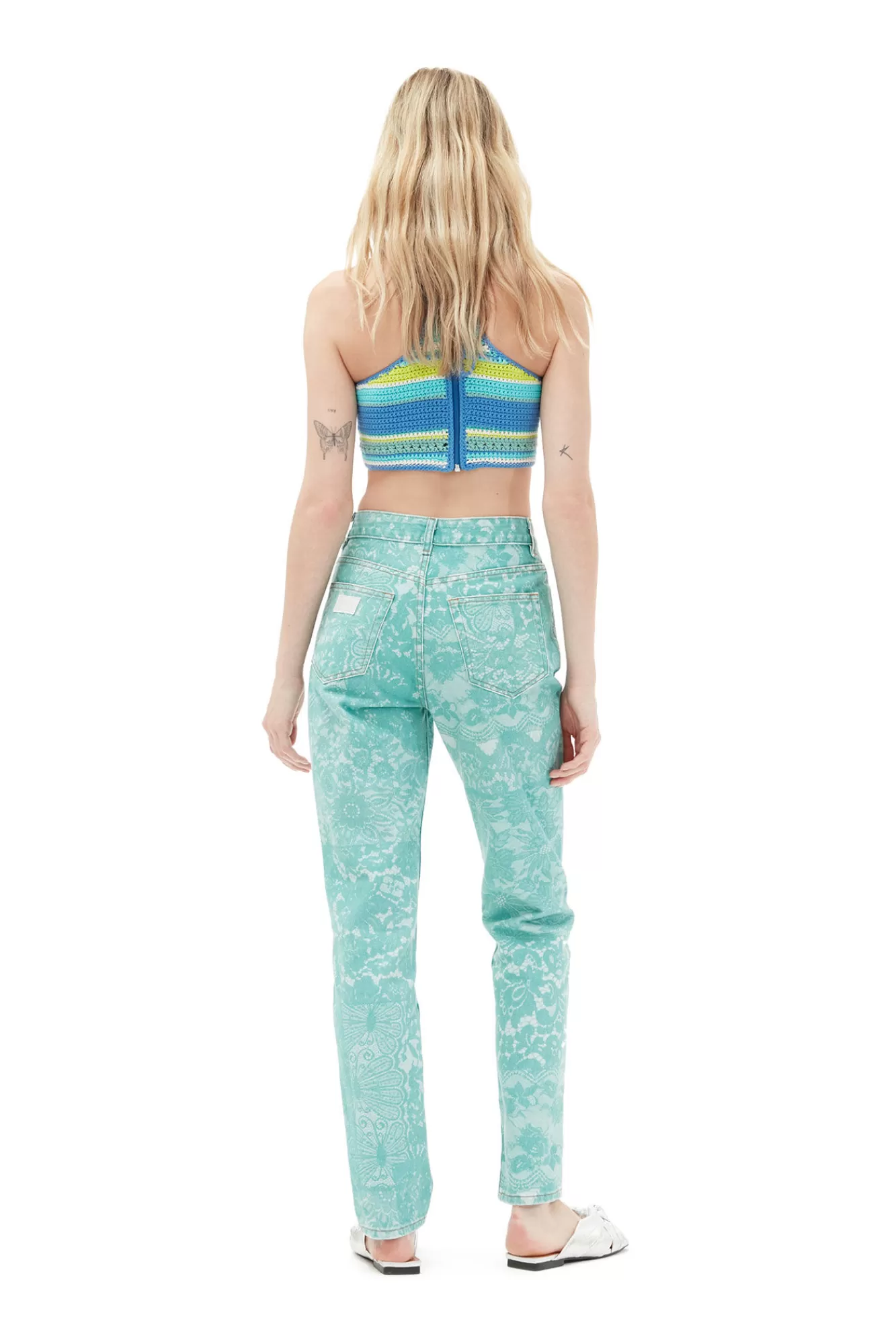 Lace Printed Swigy Jeans>GANNI Flash Sale