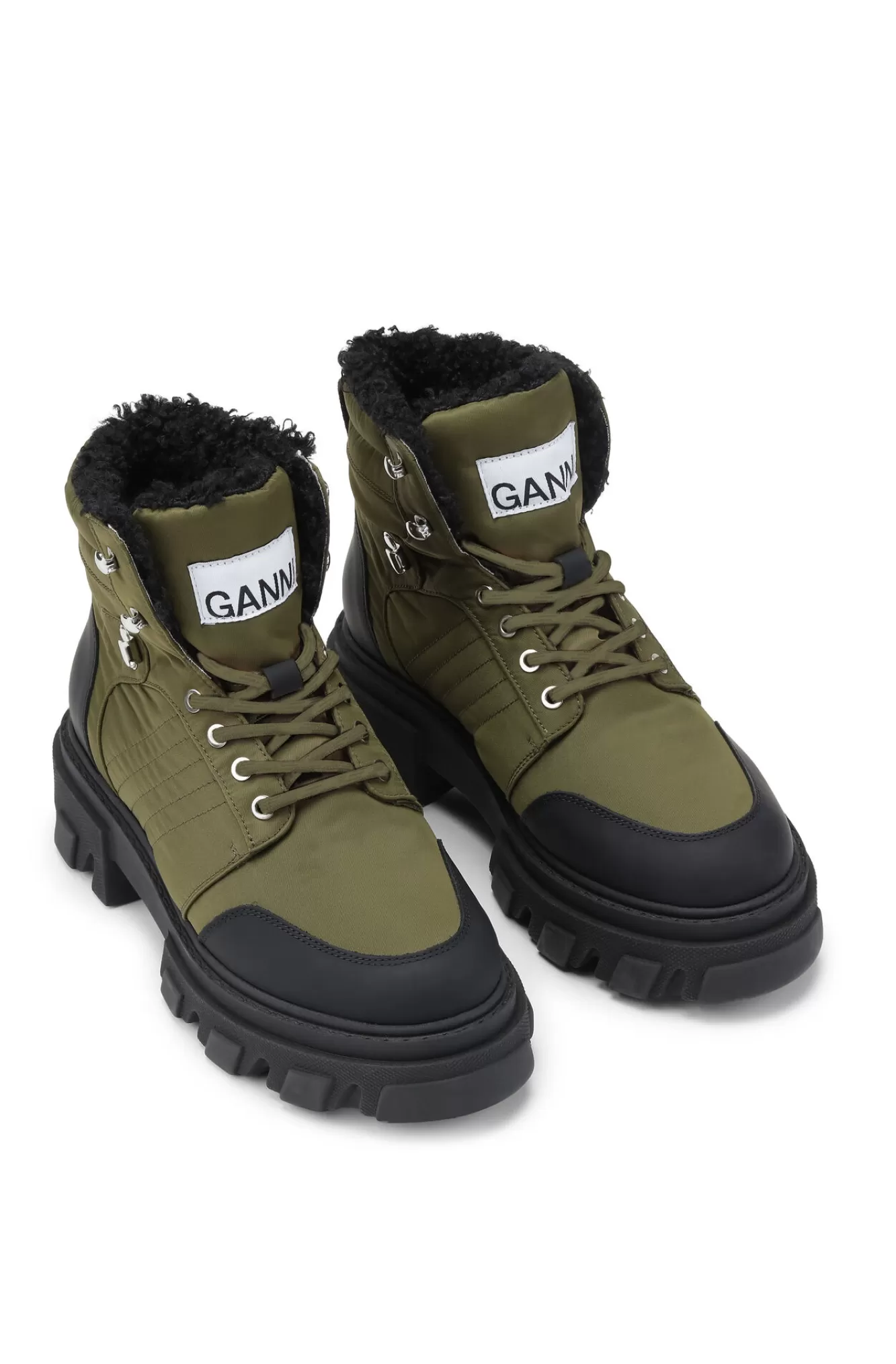Lace-Up Hiking Boots>GANNI Outlet