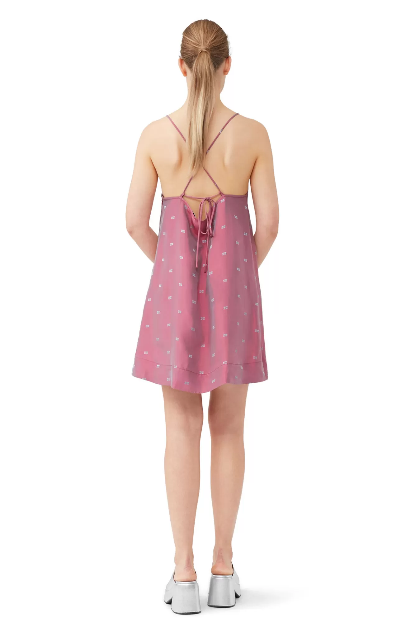 Light Jacquard Strap Mini Dress>GANNI Flash Sale