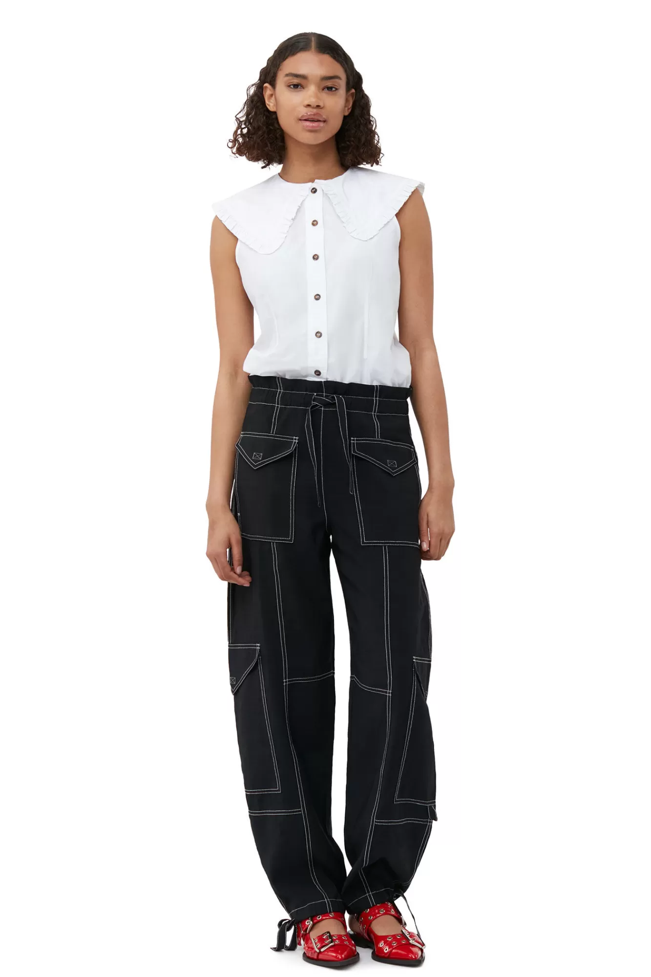 Light Slub Pocket Pants>GANNI Cheap