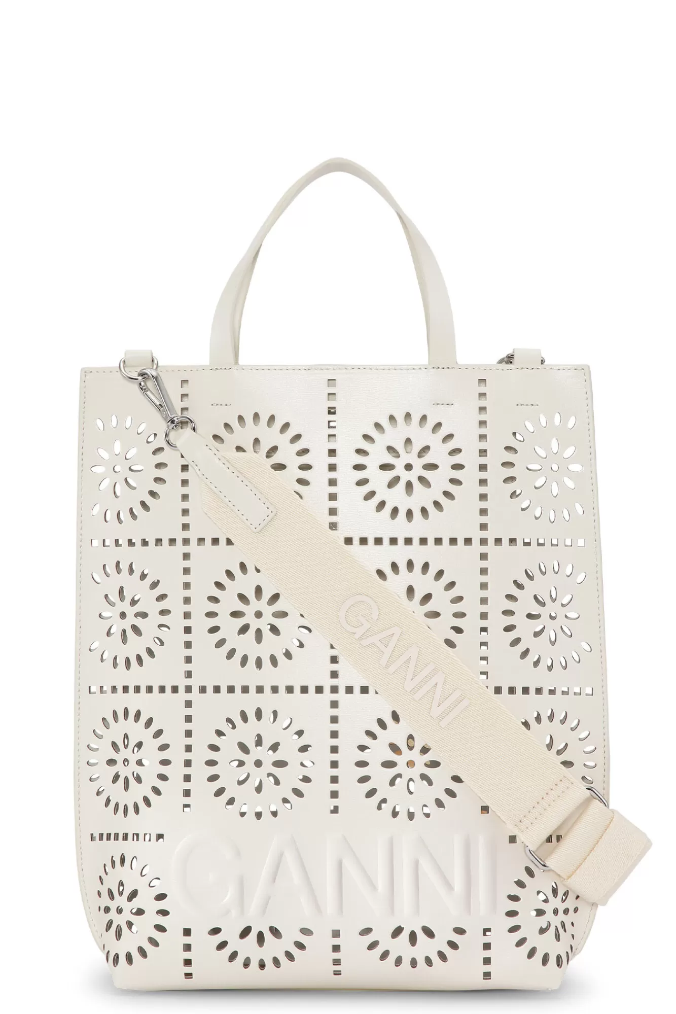 Medium Banner Perforated Bag>GANNI Cheap