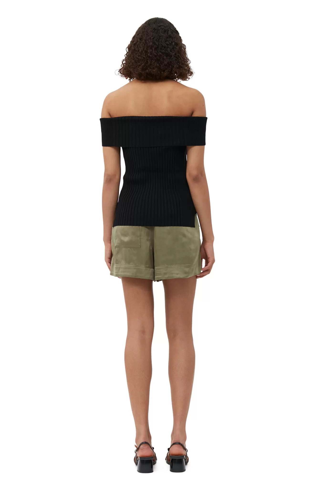 Melange Knit Off Shoulder Top>GANNI Hot