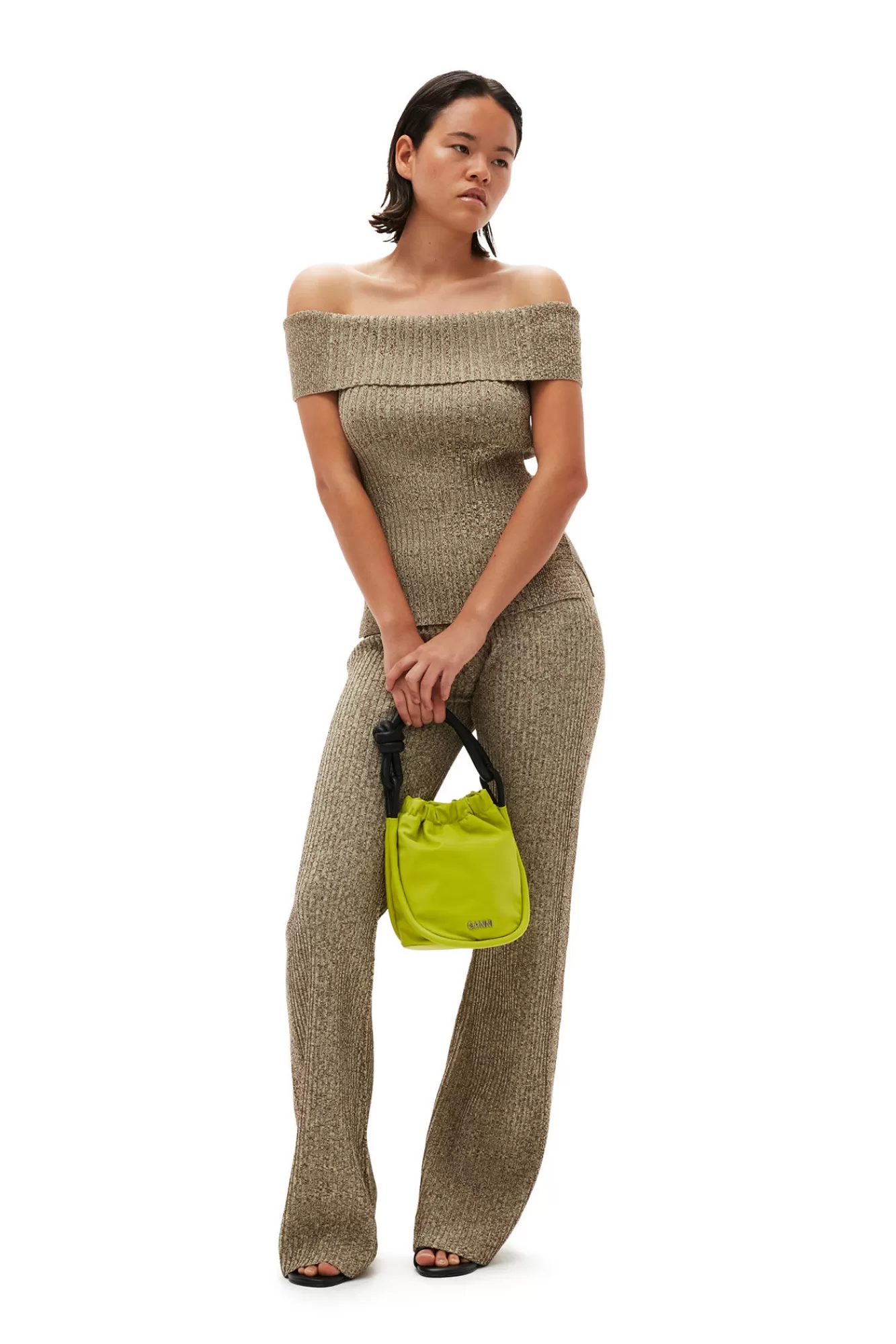 Melange Knit Pants>GANNI Cheap