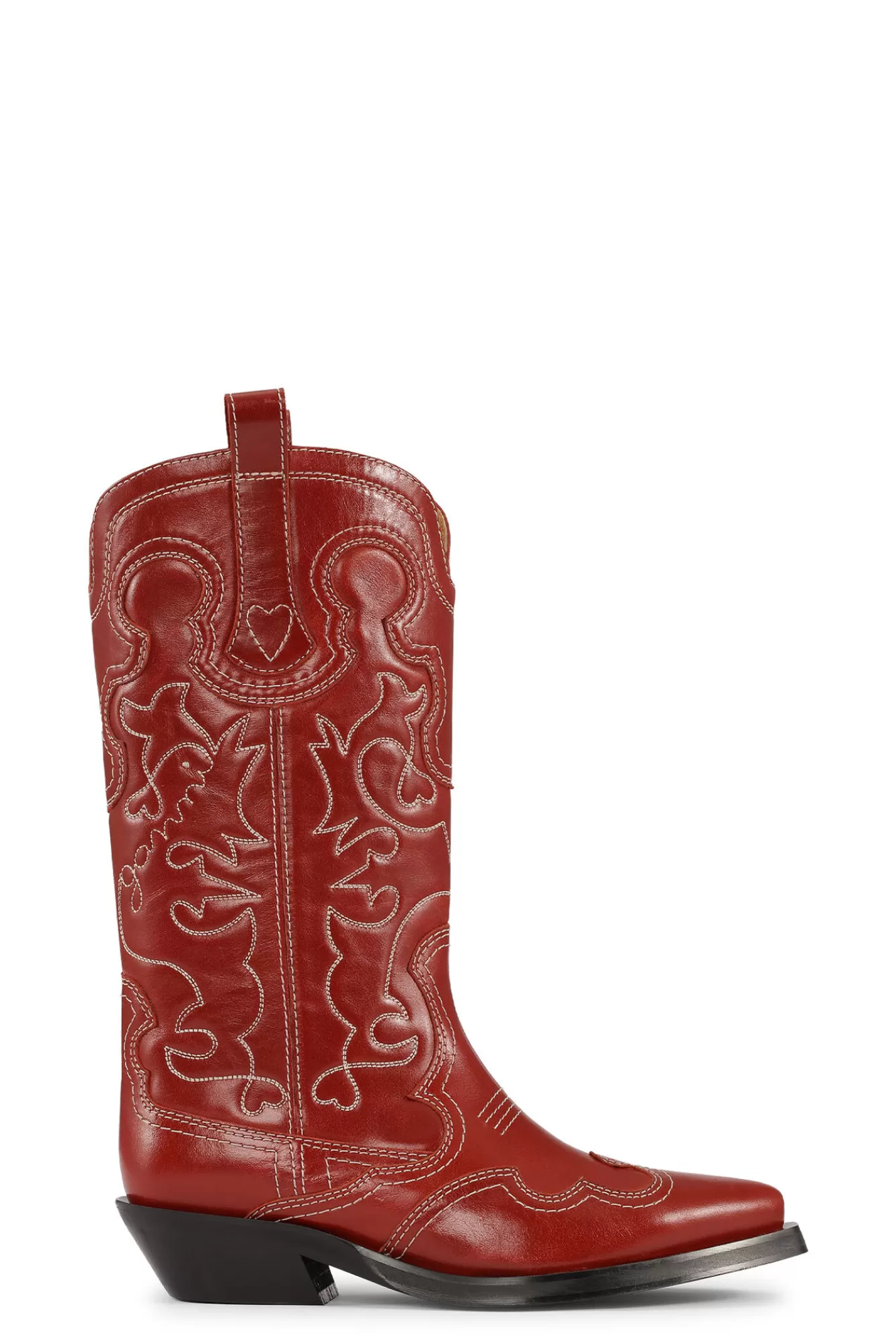 Mid Shaft Embroidered Western Boots>GANNI Best Sale