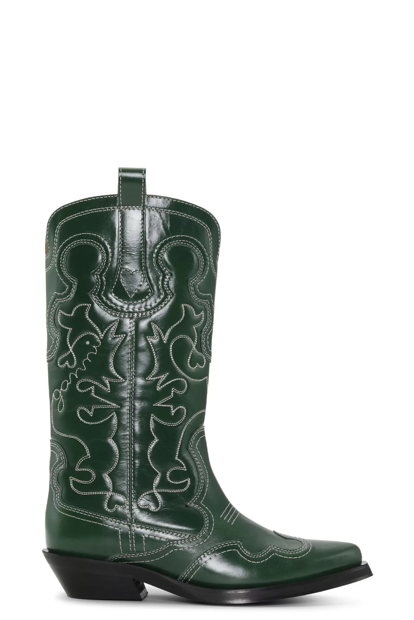 Mid Shaft Embroidered Western Boots>GANNI Outlet
