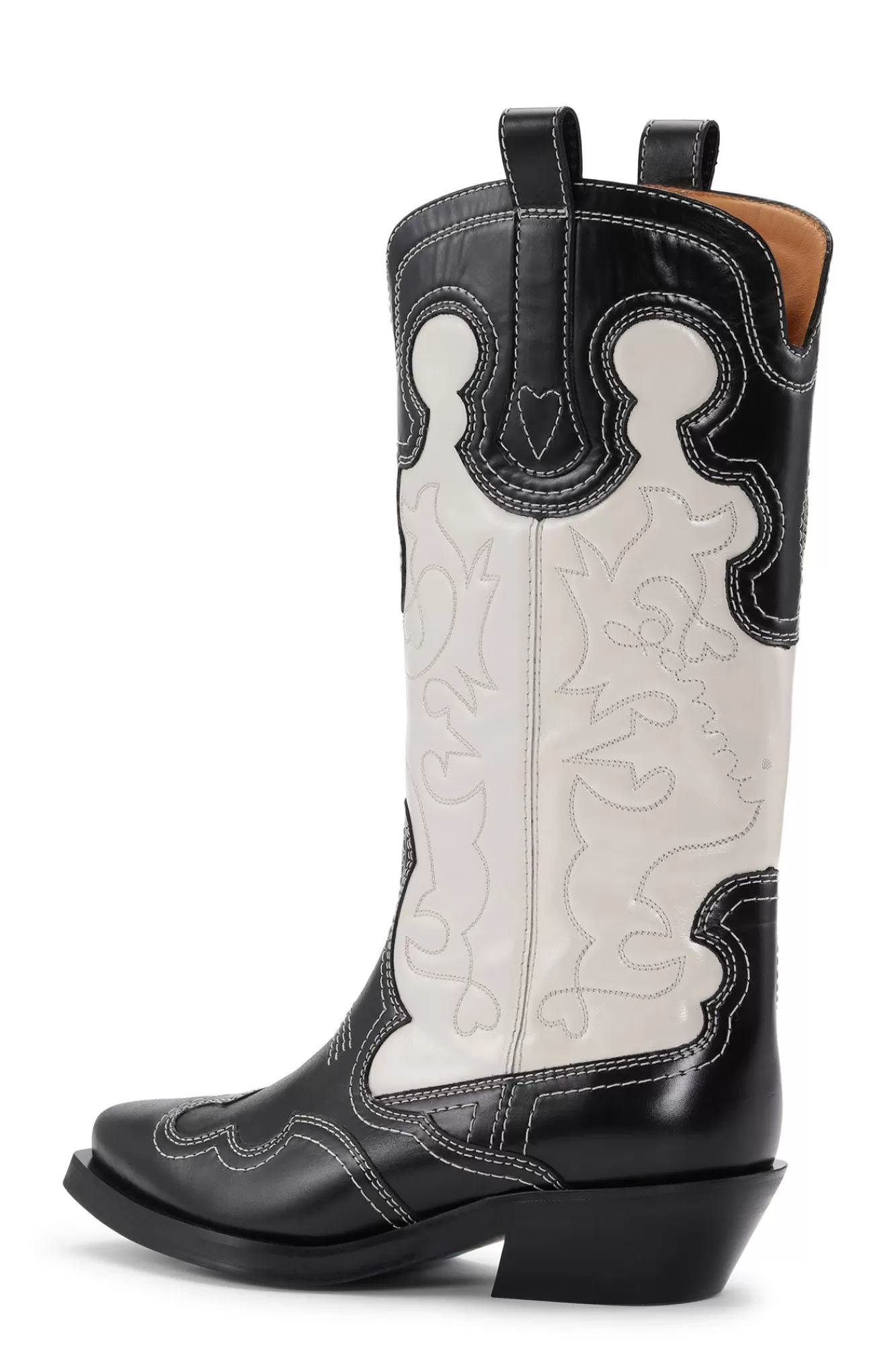 Mid Shaft Embroidered Western Boots>GANNI Store