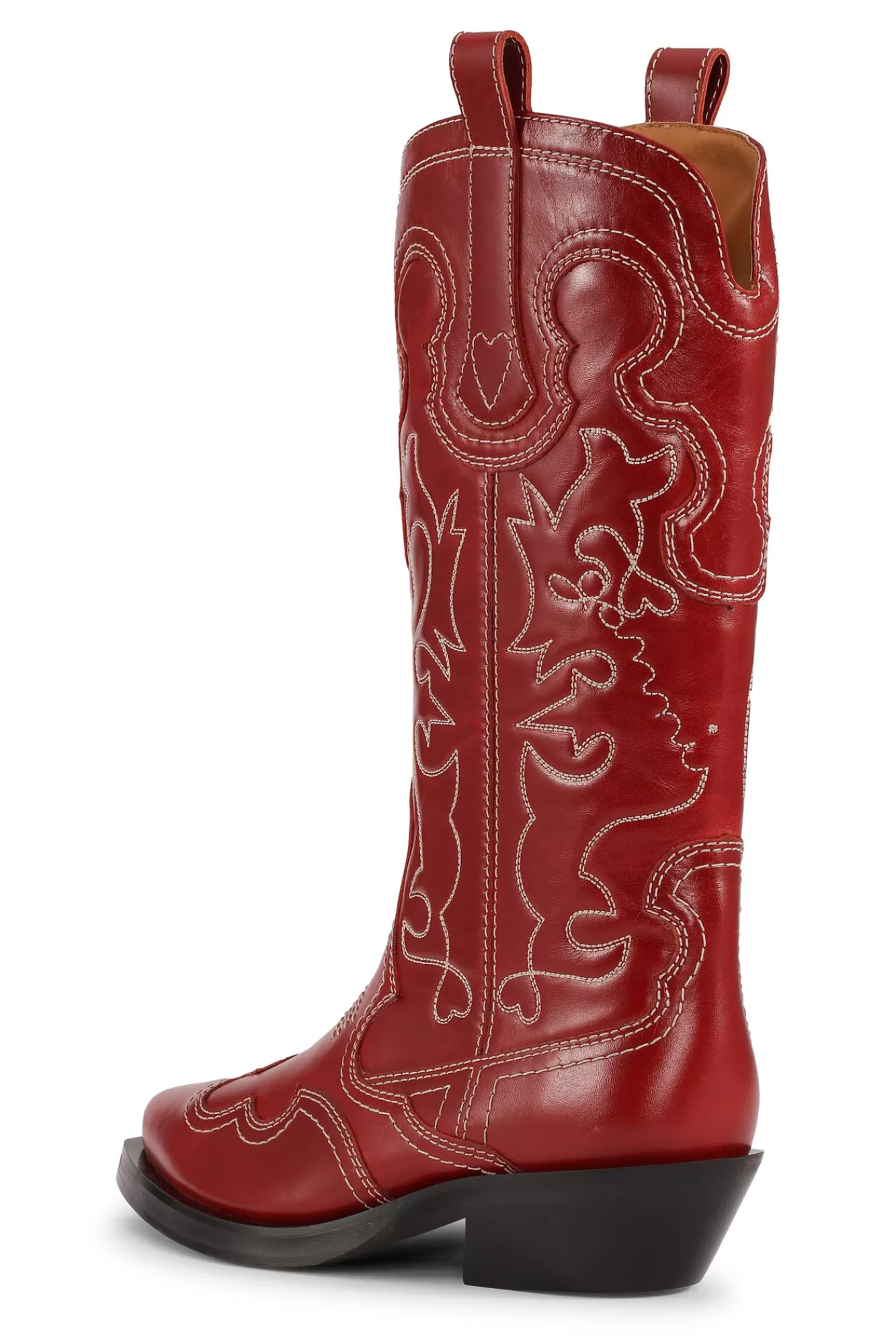 Mid Shaft Embroidered Western Boots>GANNI Best Sale