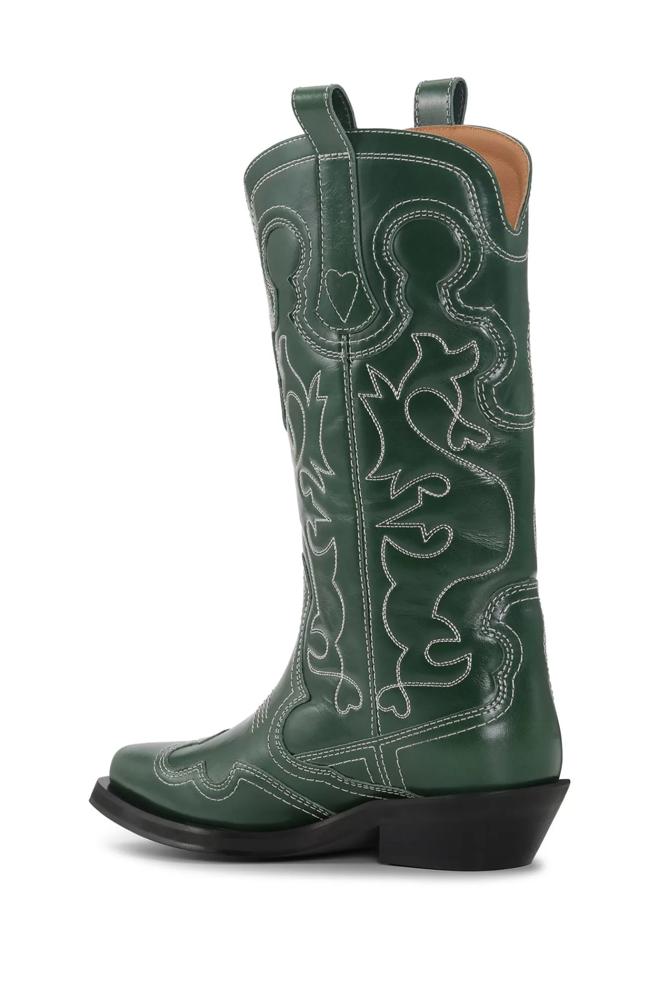 Mid Shaft Embroidered Western Boots>GANNI Outlet