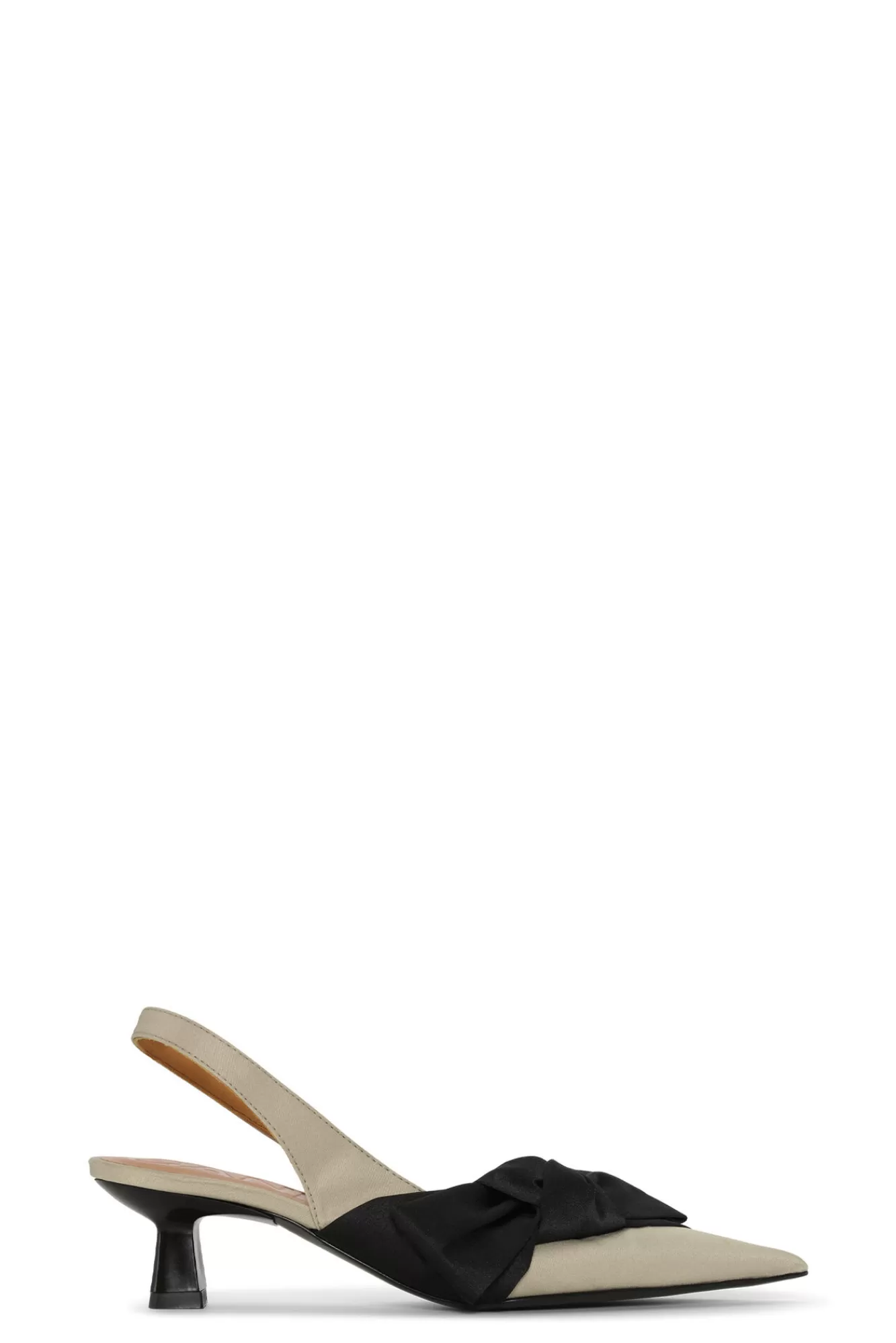 Monochrome Soft Bow Slingback Pumps>GANNI Sale