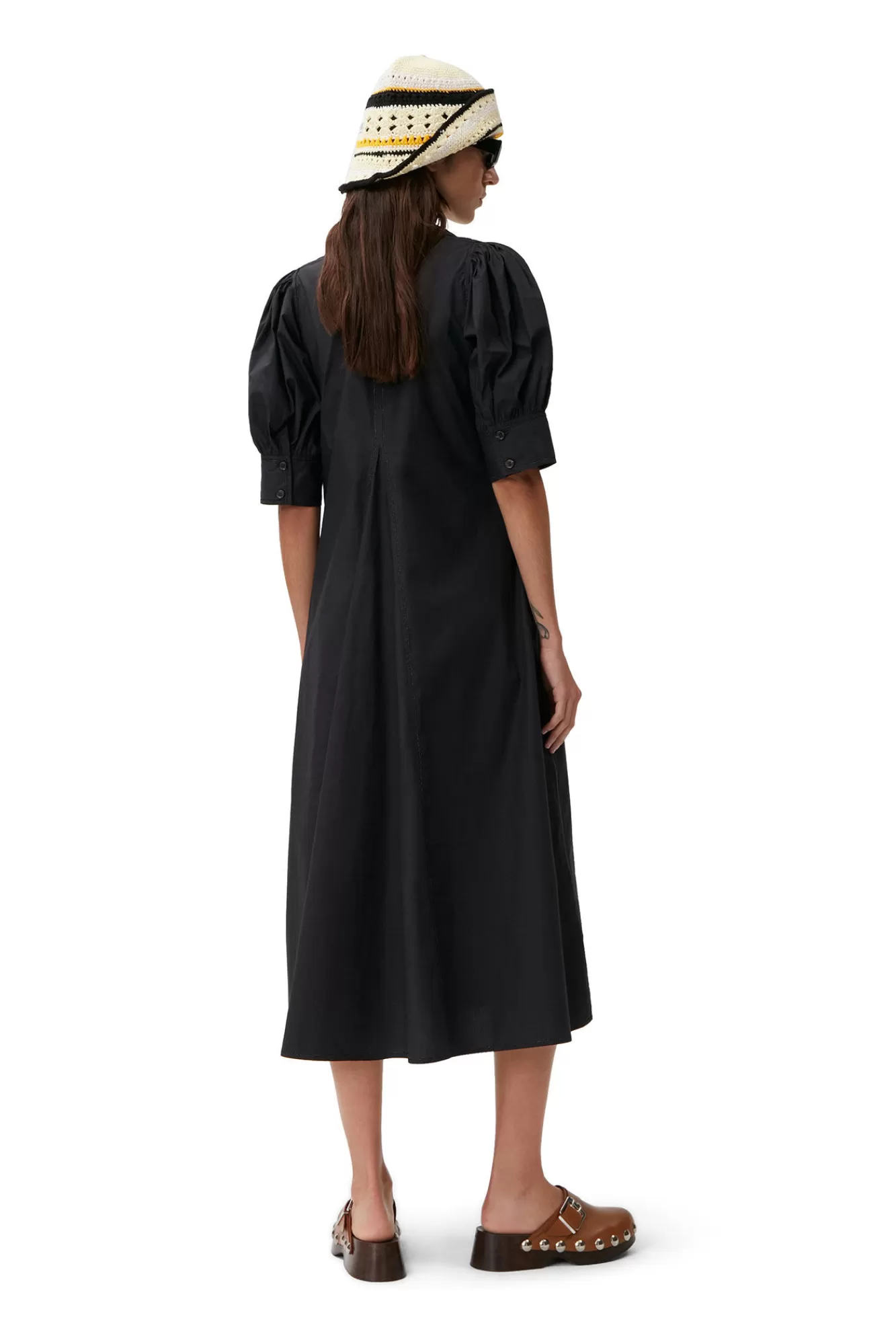 Poplin Midi Dress>GANNI Store