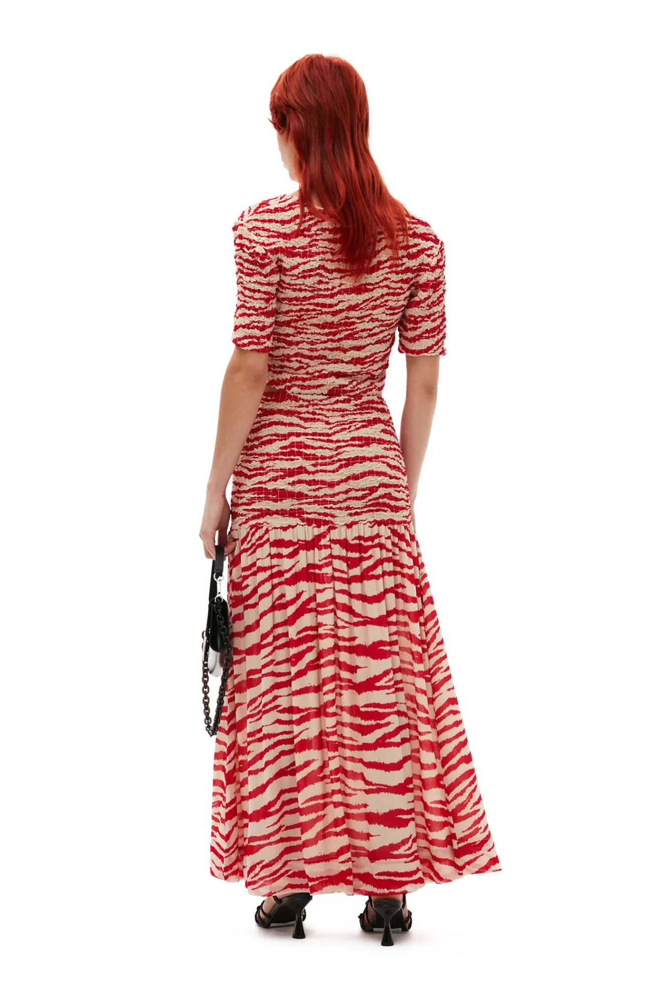 Printed Georgette Maxi Smock Skirt>GANNI Sale