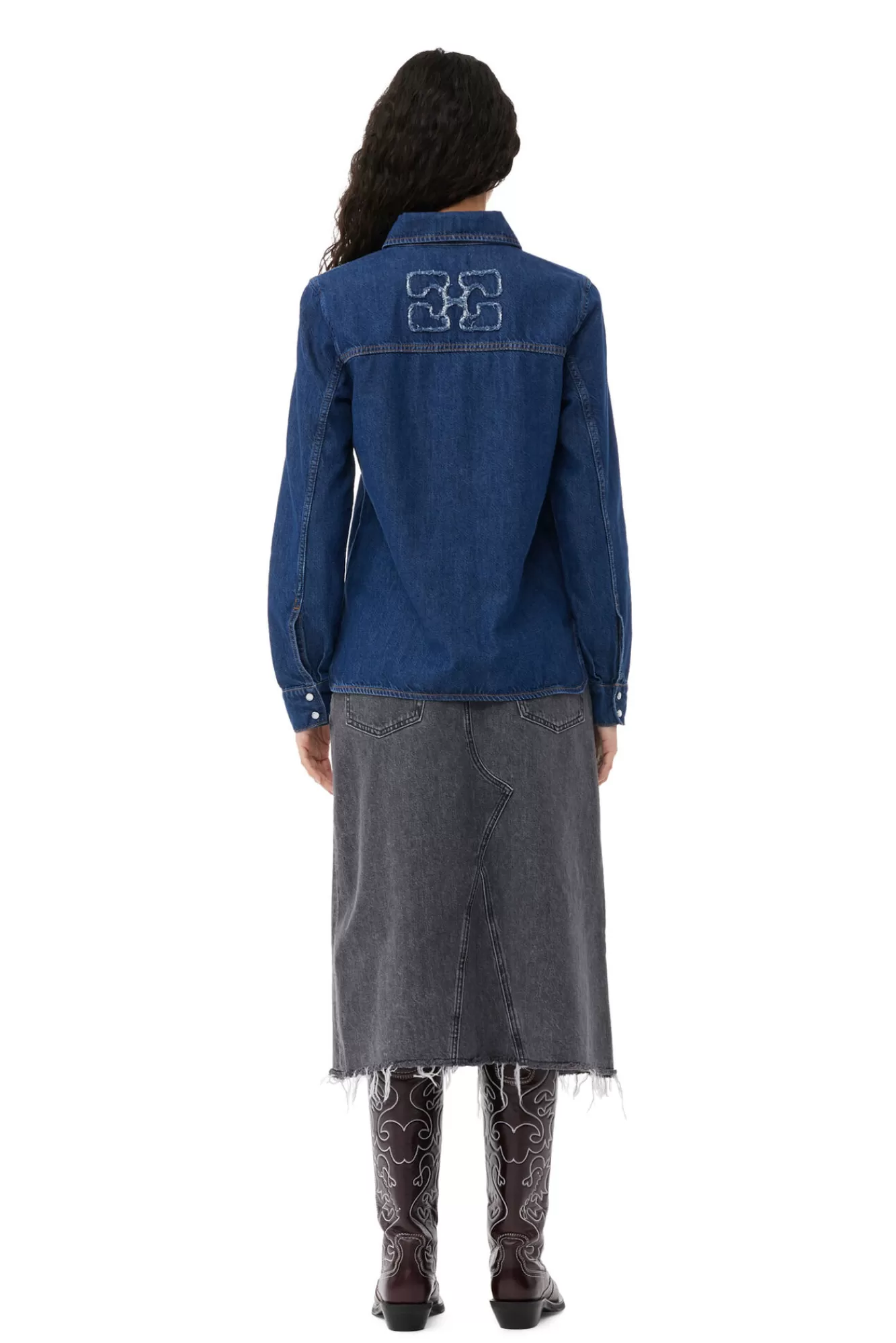 Re-Cut Denim Shirt>GANNI Online