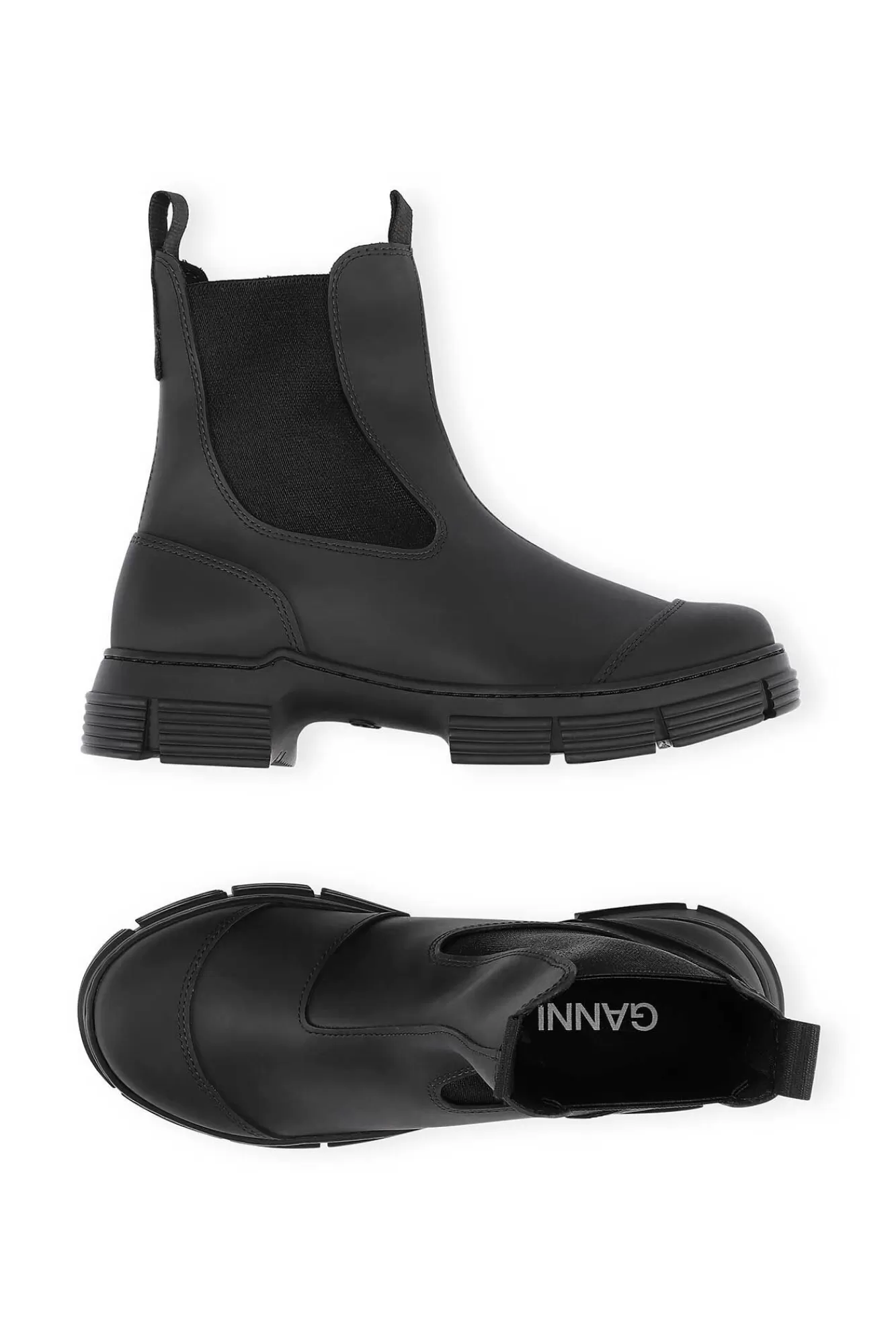 Recycled Rubber City Boot>GANNI Fashion
