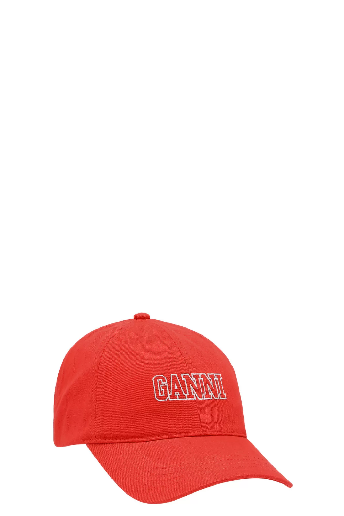 Red Embroidered Logo Cap>GANNI Discount