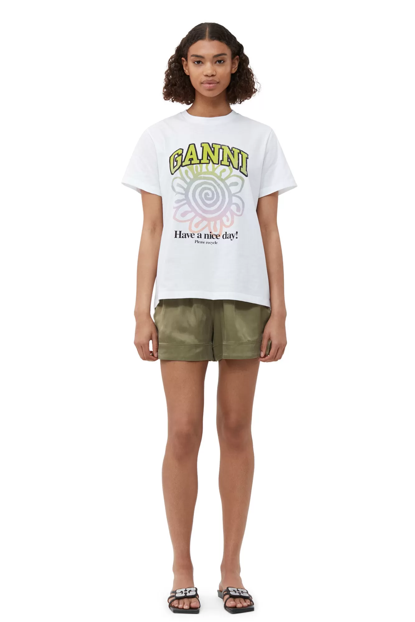 Relaxed Multi Flower T-Shirt>GANNI Best