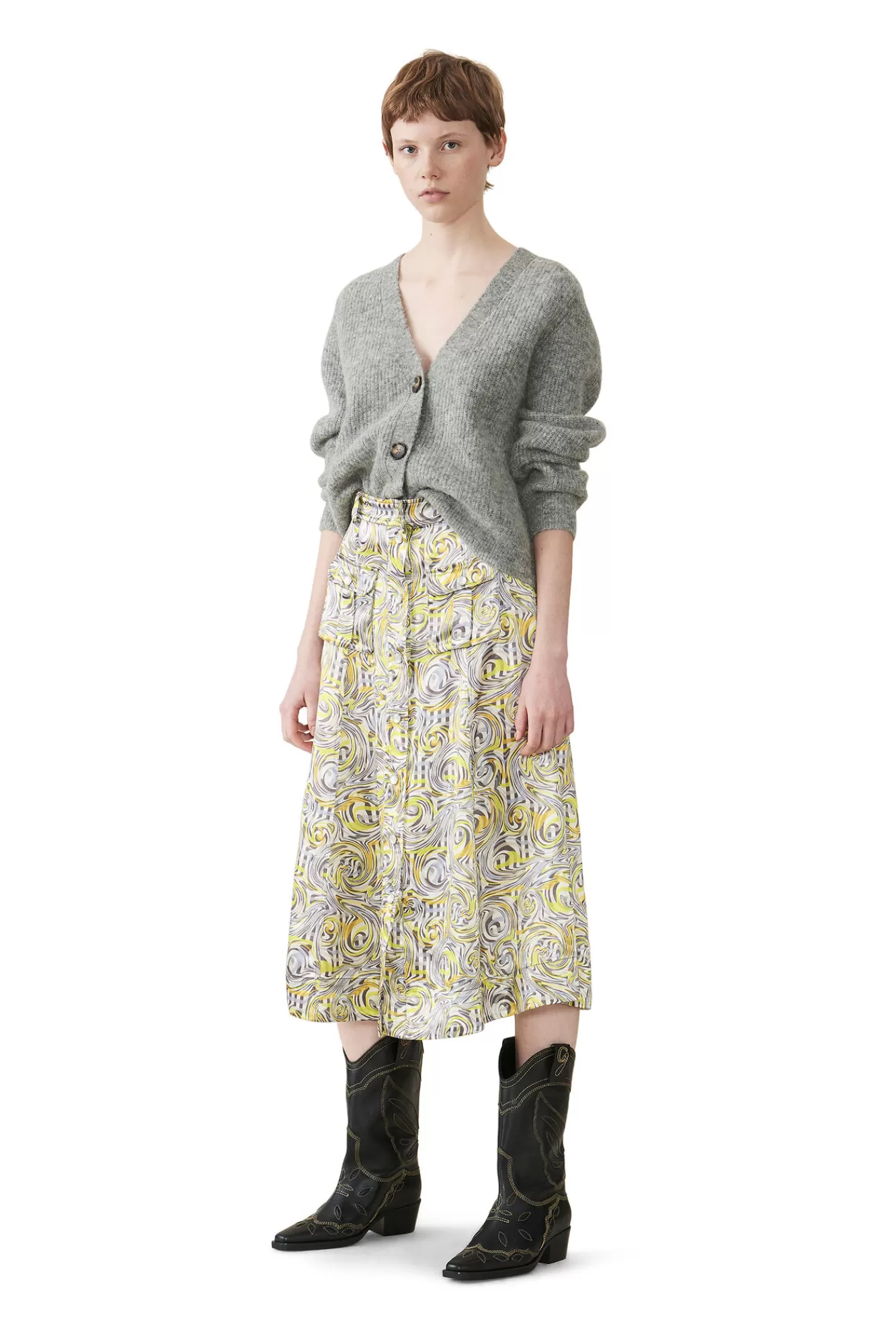 Relaxed Wool Cardigan>GANNI Cheap