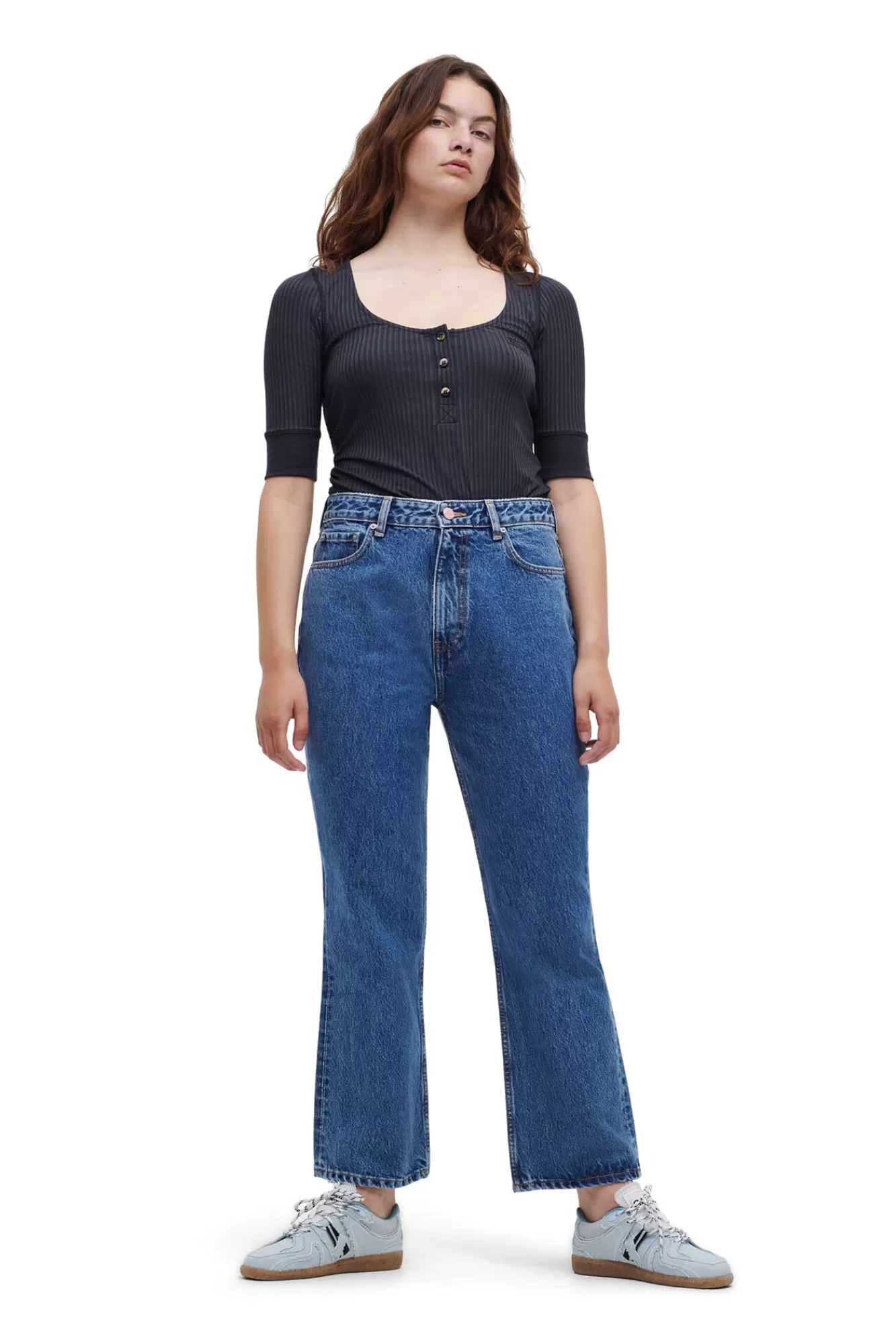 Rigid Denim Betzy Cropped>GANNI Shop