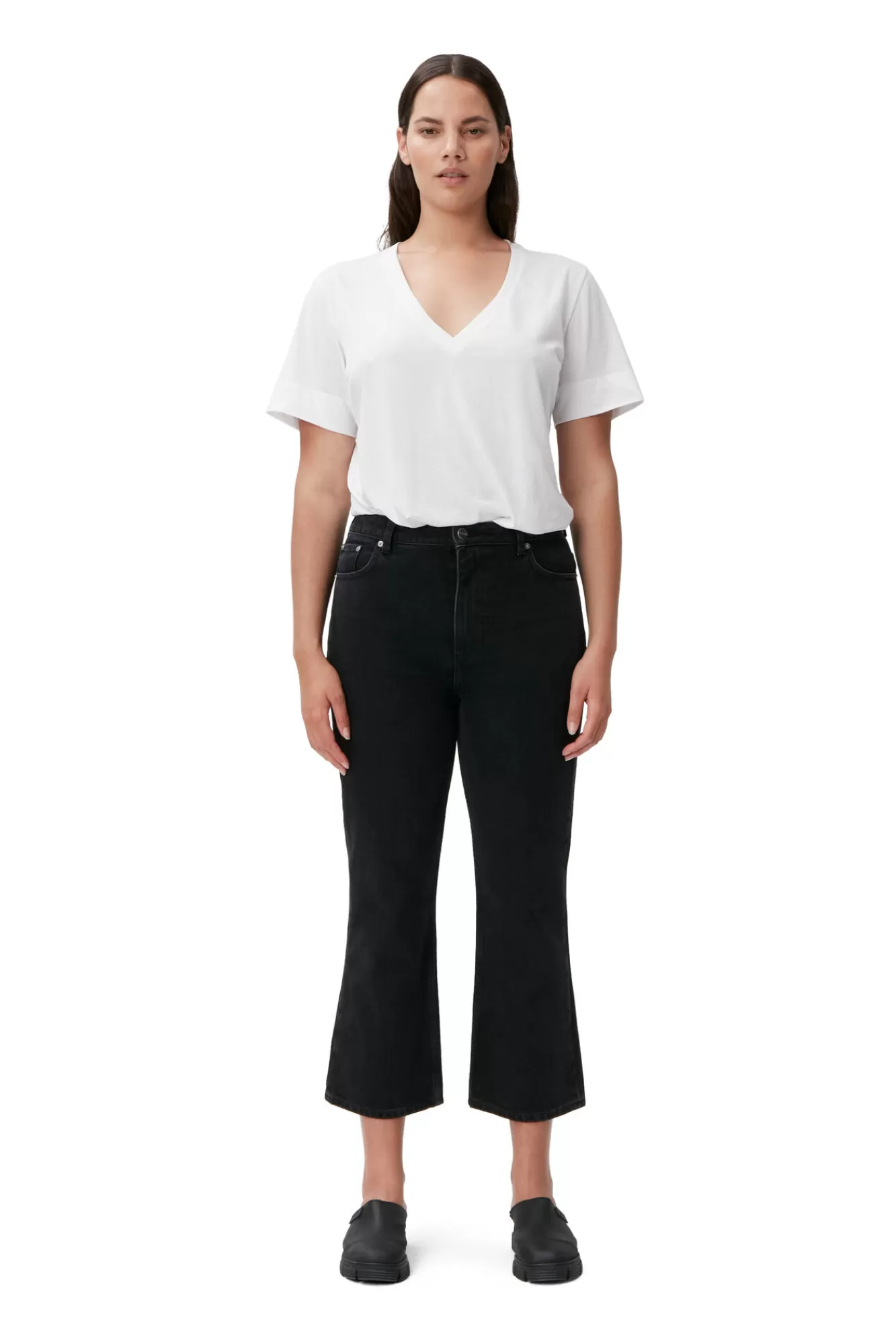 Rigid Denim Betzy Cropped>GANNI Best