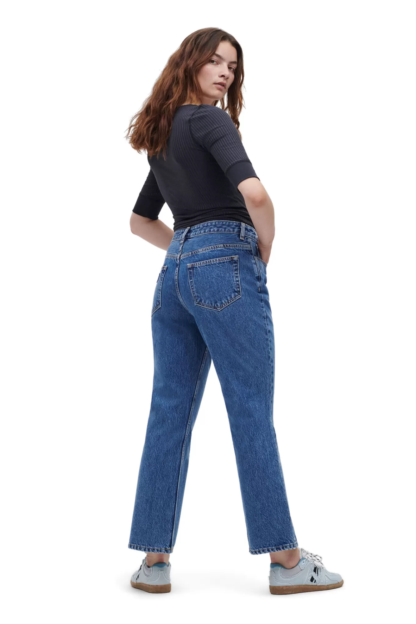 Rigid Denim Betzy Cropped>GANNI Shop