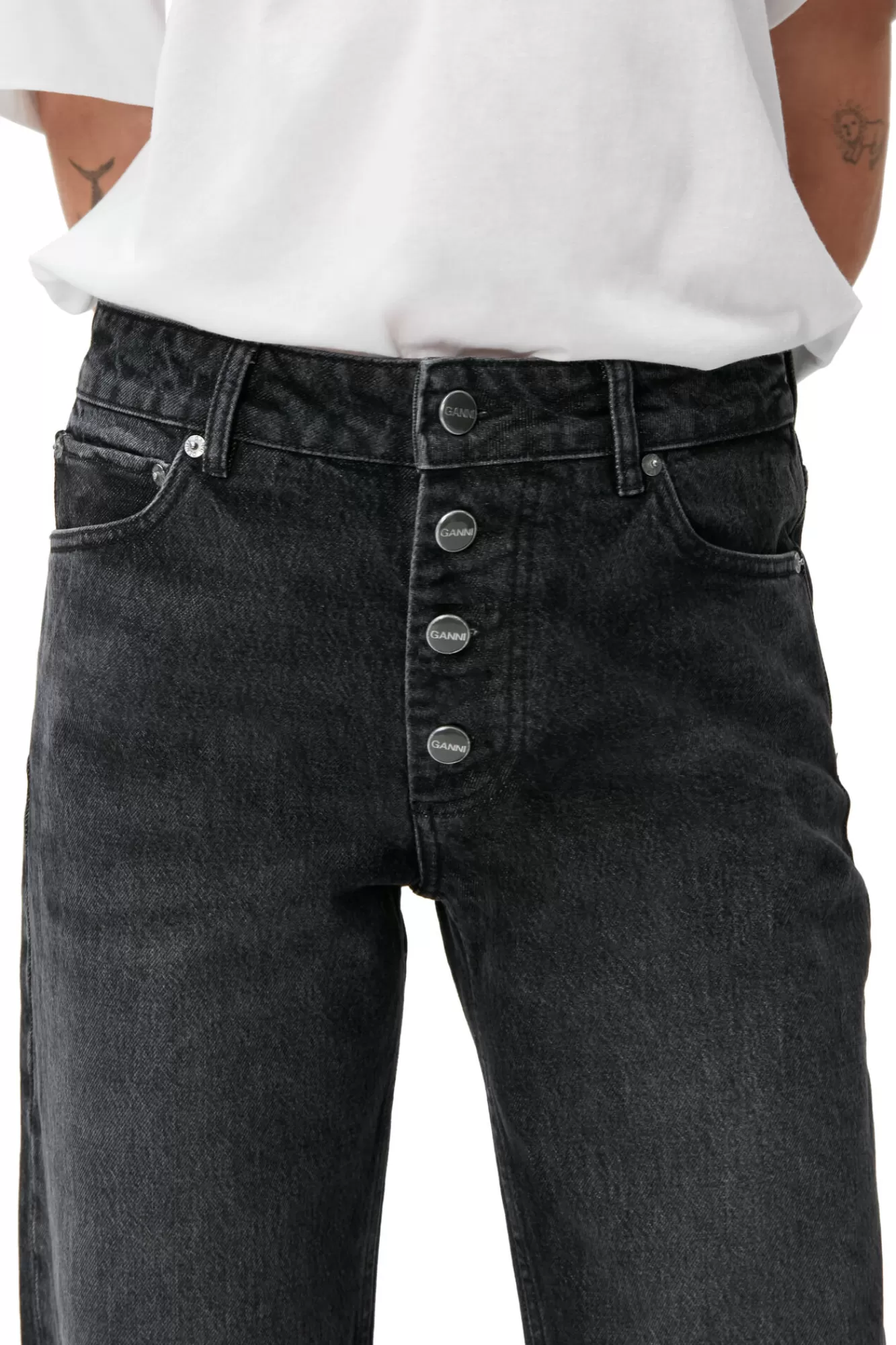 Rigid Denim Lovy>GANNI Cheap