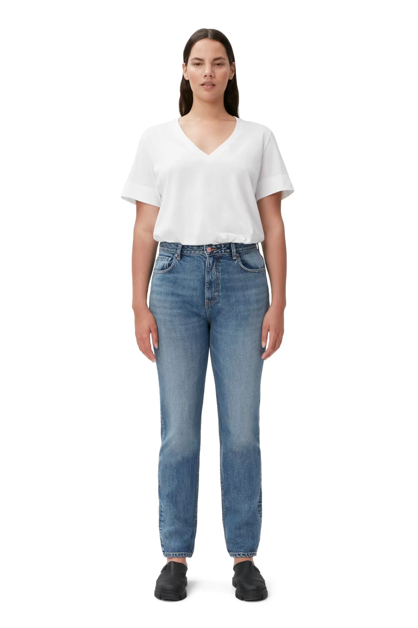 Rigid Denim Swigy>GANNI Best Sale