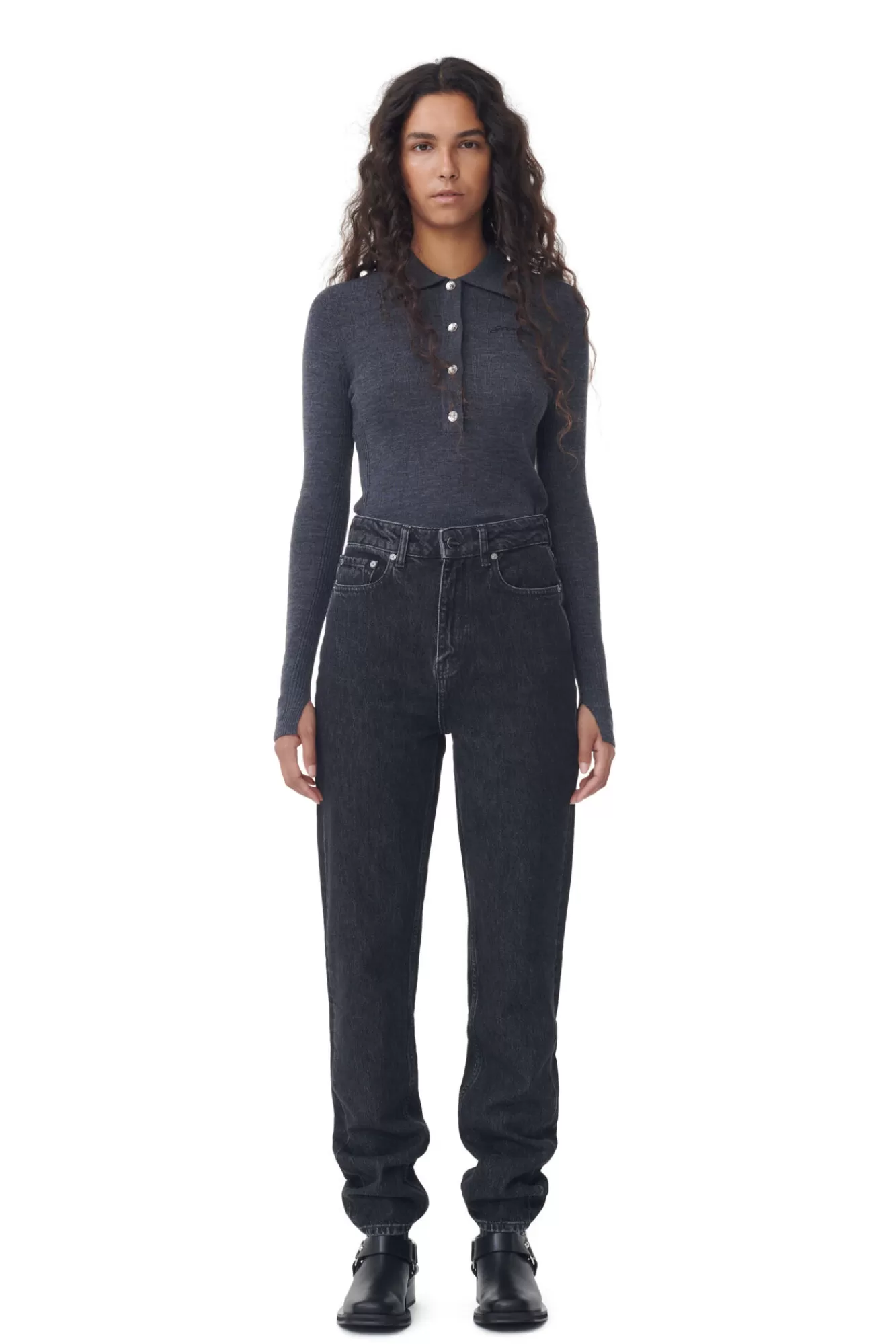 Rigid Denim Swigy>GANNI Clearance