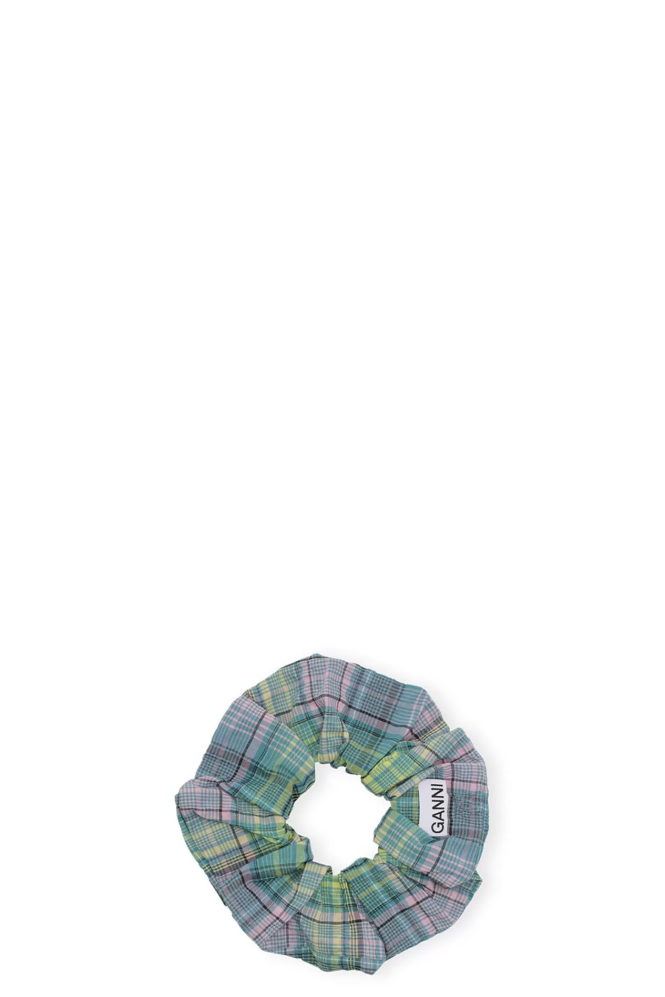 Seersucker Check Scrunchie>GANNI Cheap