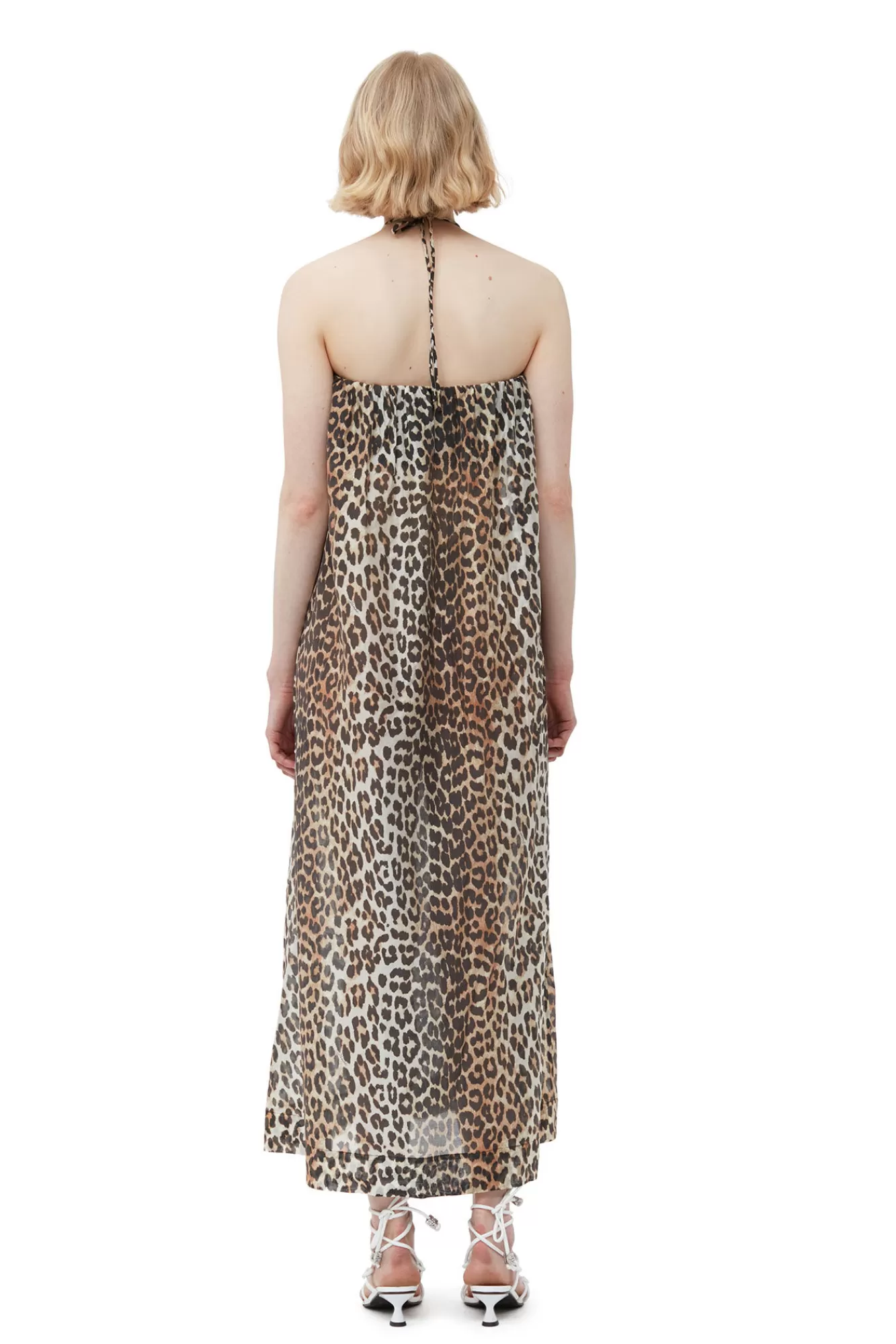Sheer Voile Maxi Strap Dress>GANNI Store