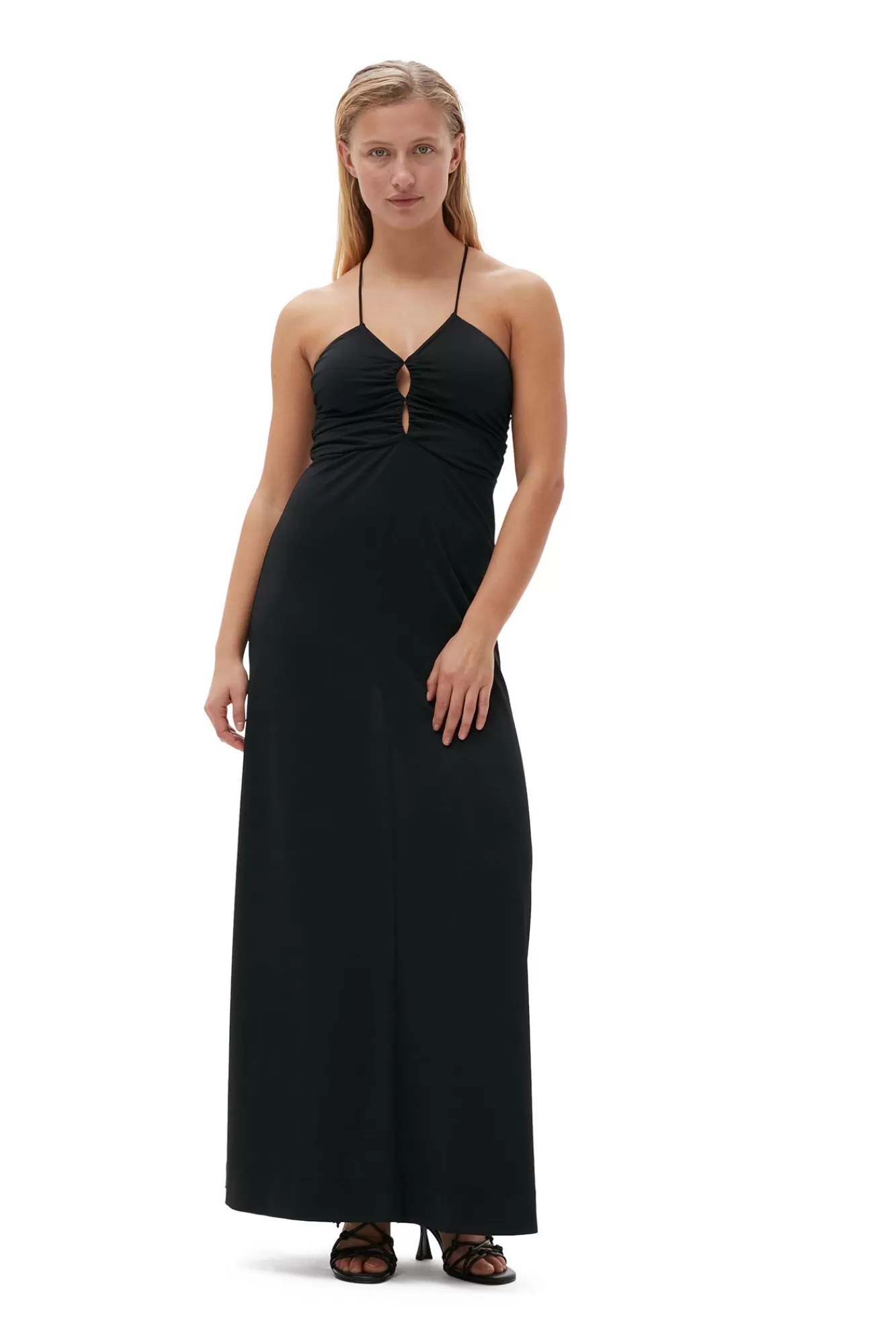 Shiny Crepe Jersey Maxi Dress>GANNI Discount