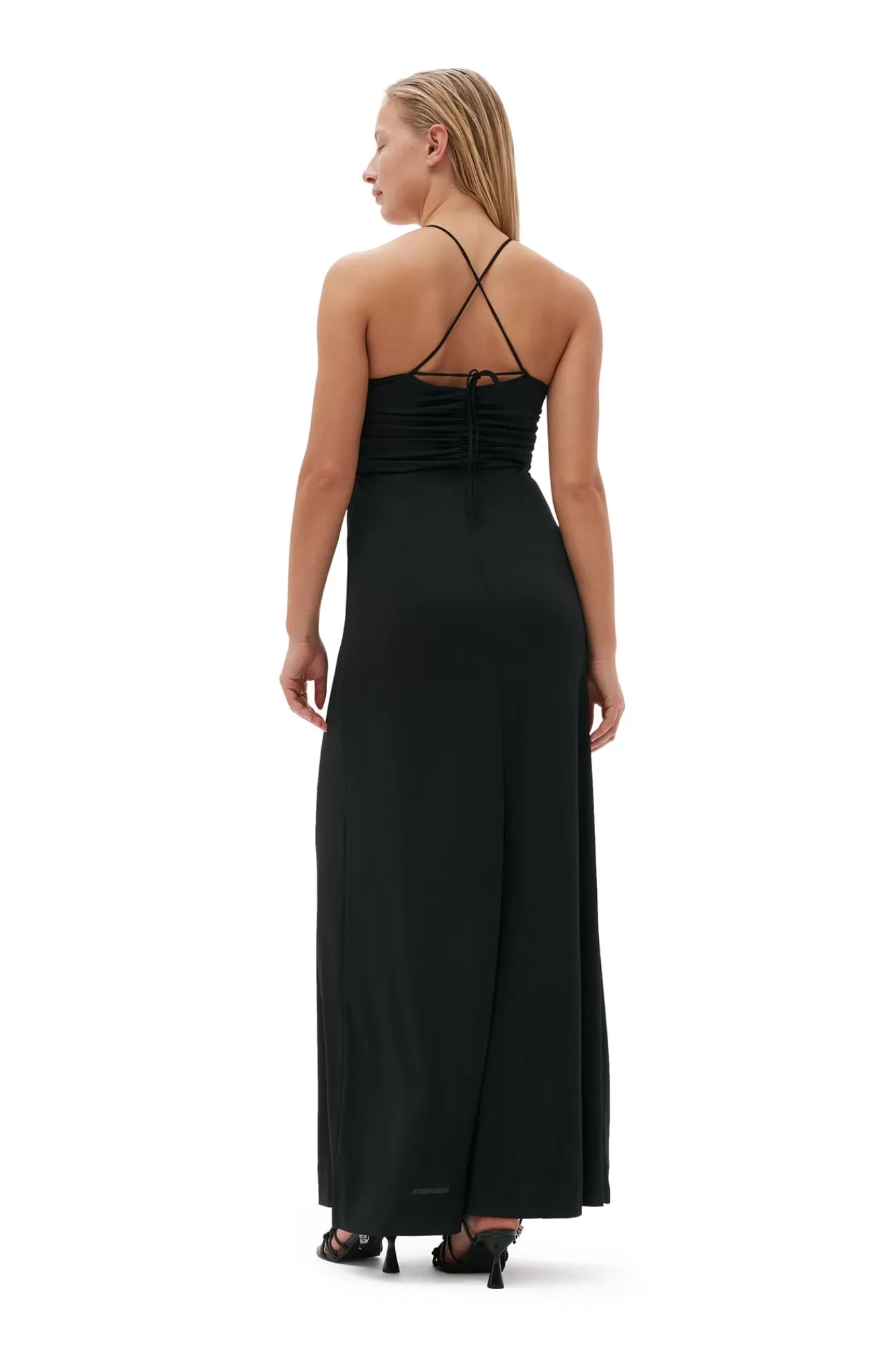 Shiny Crepe Jersey Maxi Dress>GANNI Discount