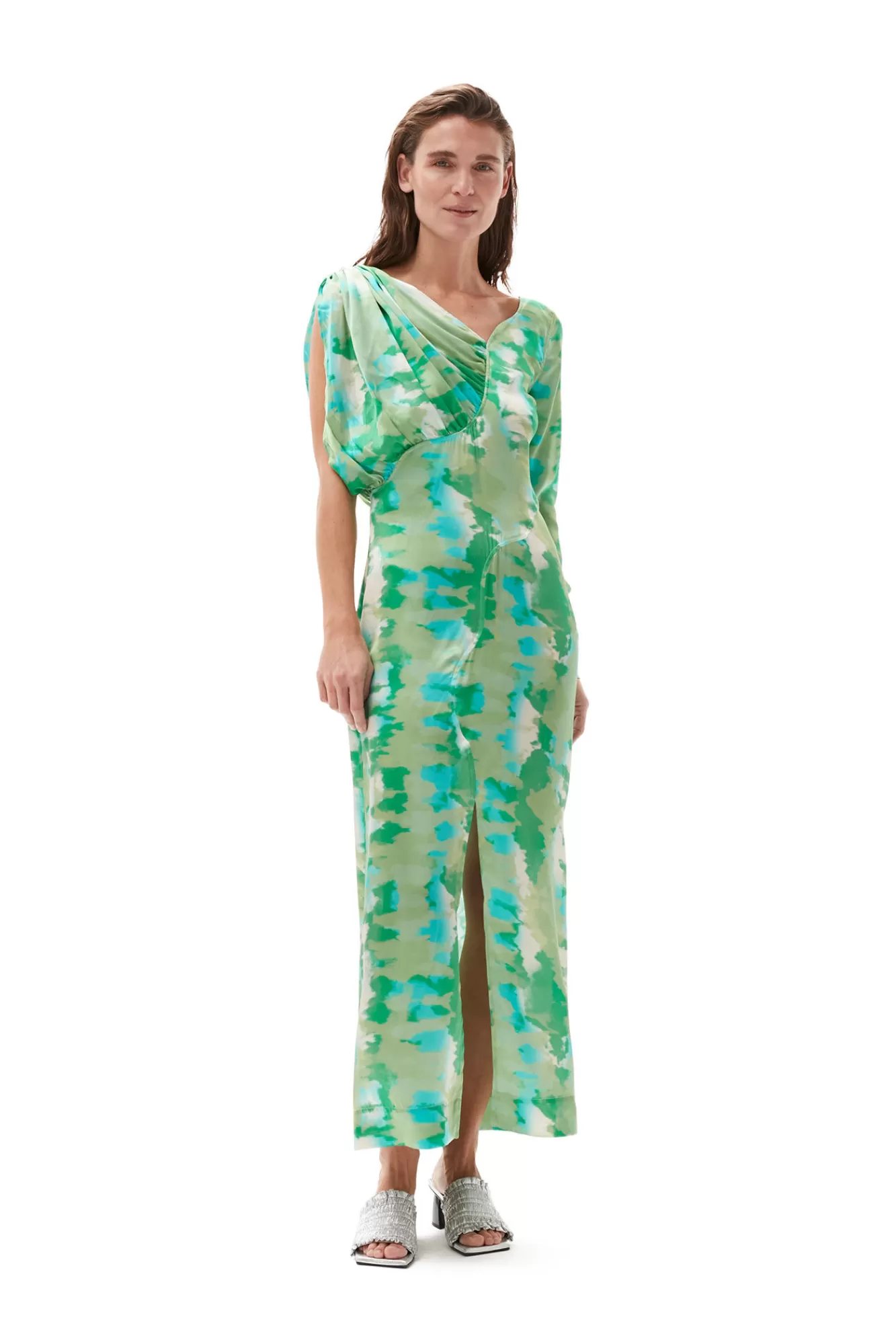 Silk Stretch Satin Maxi Dress>GANNI Best
