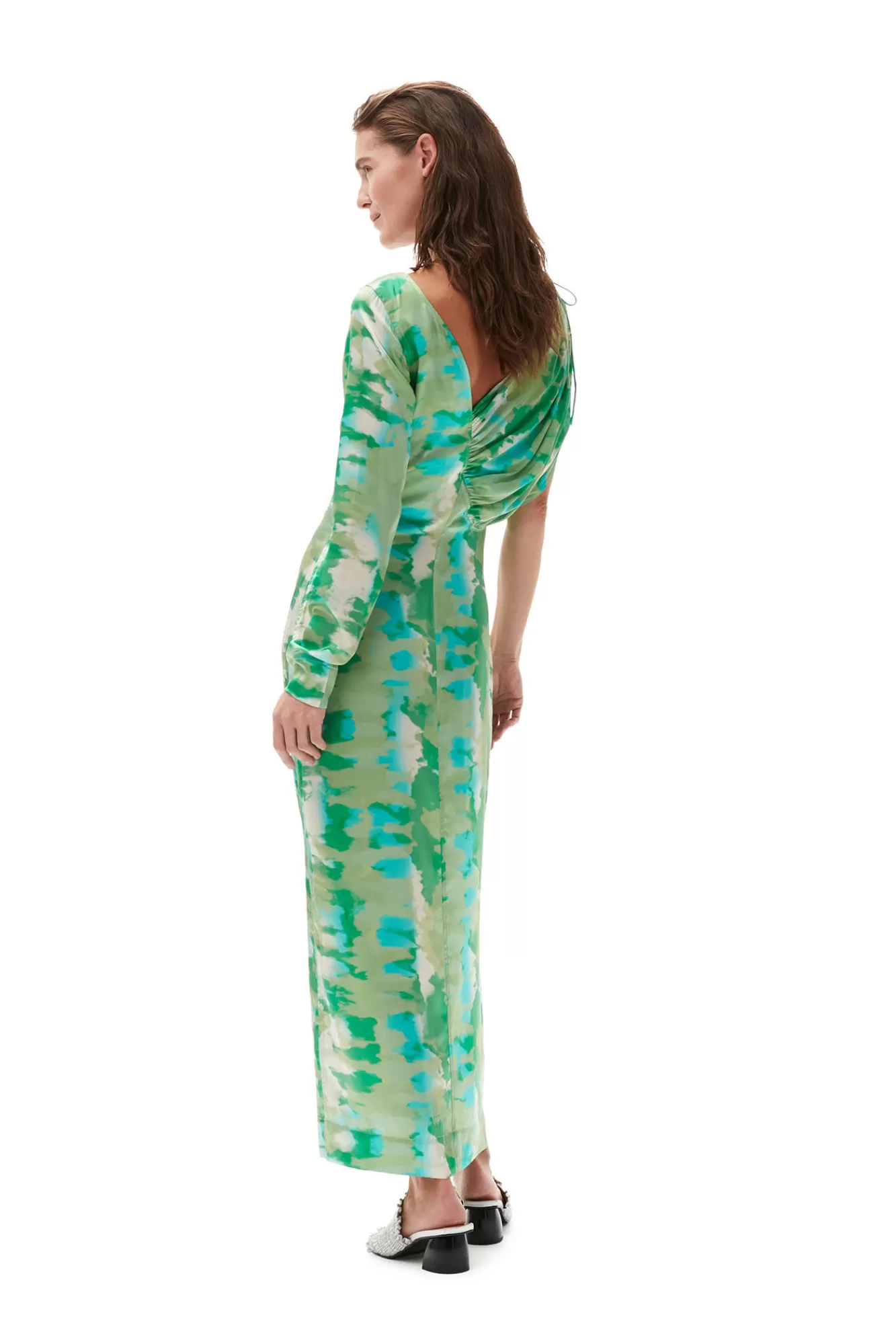 Silk Stretch Satin Maxi Dress>GANNI Best