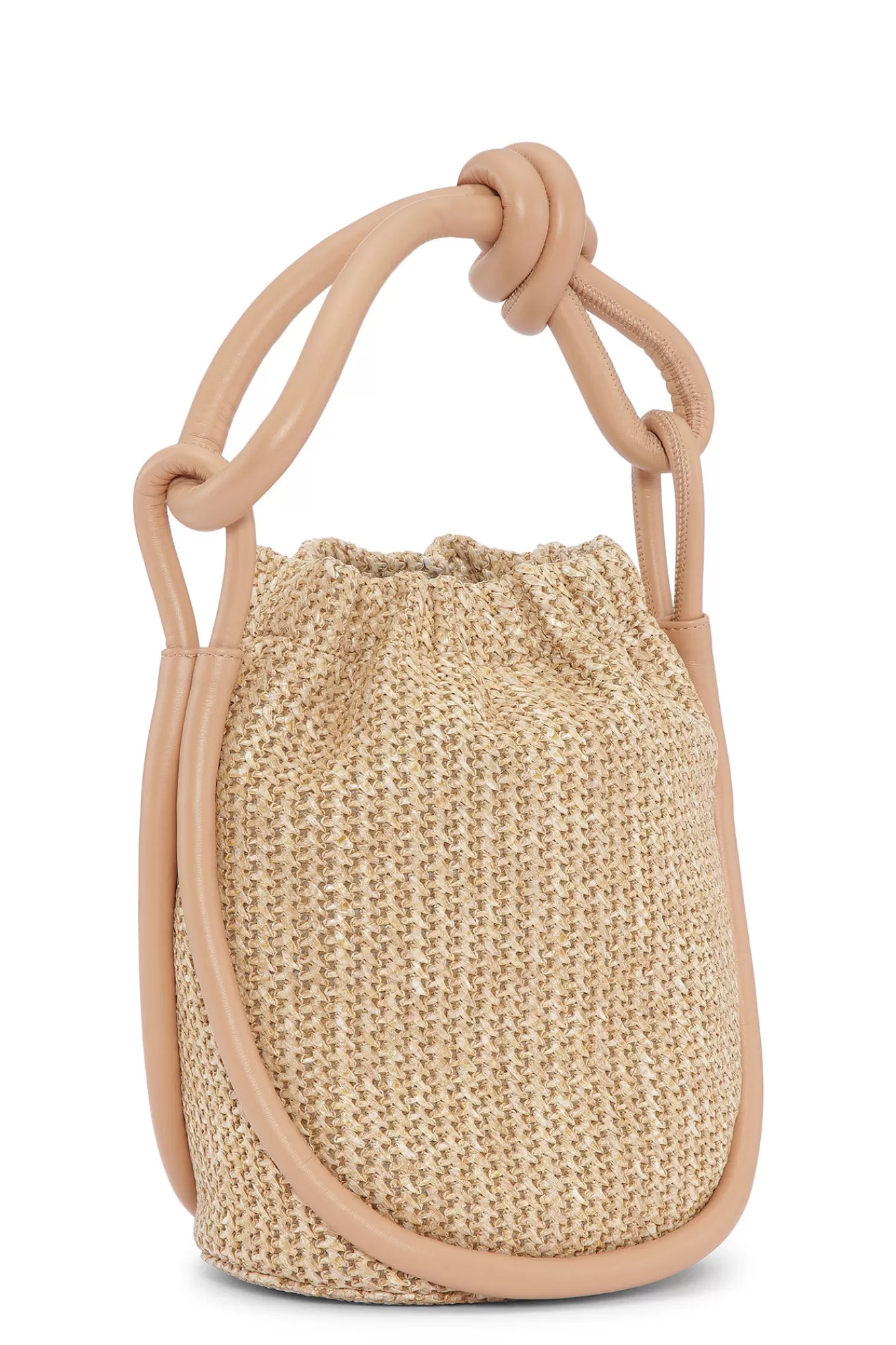 Small Knot Bucket Raffia Bag>GANNI Outlet