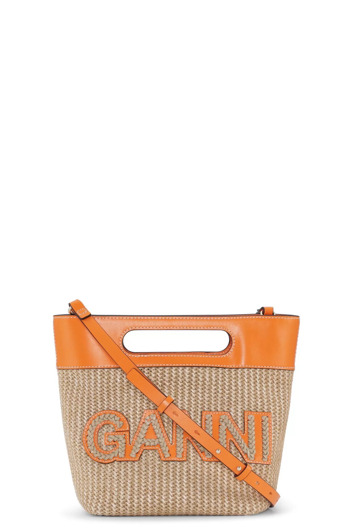 Small Raffia Kraft Tote Bag>GANNI Discount